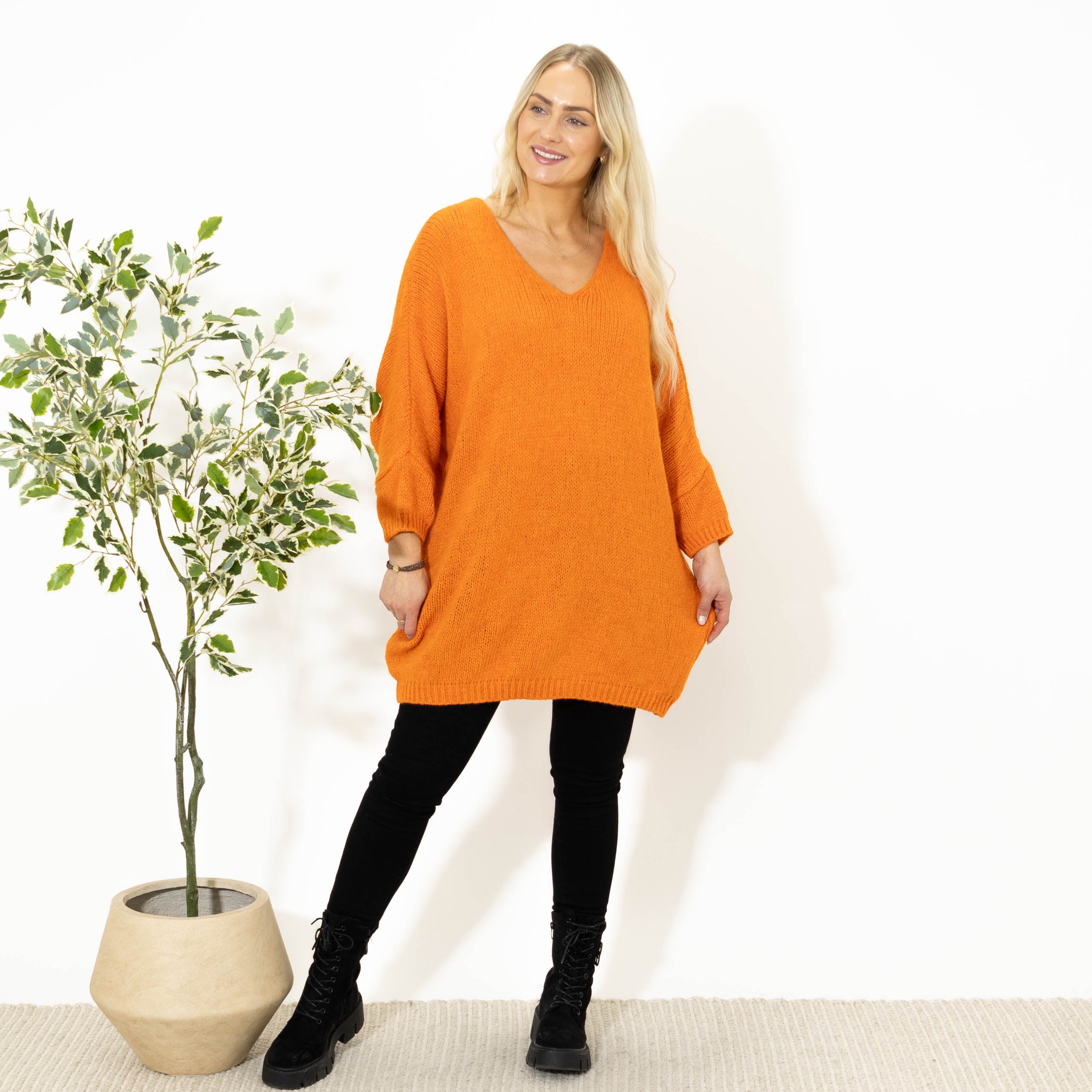 Aster tunikakjole, Orange