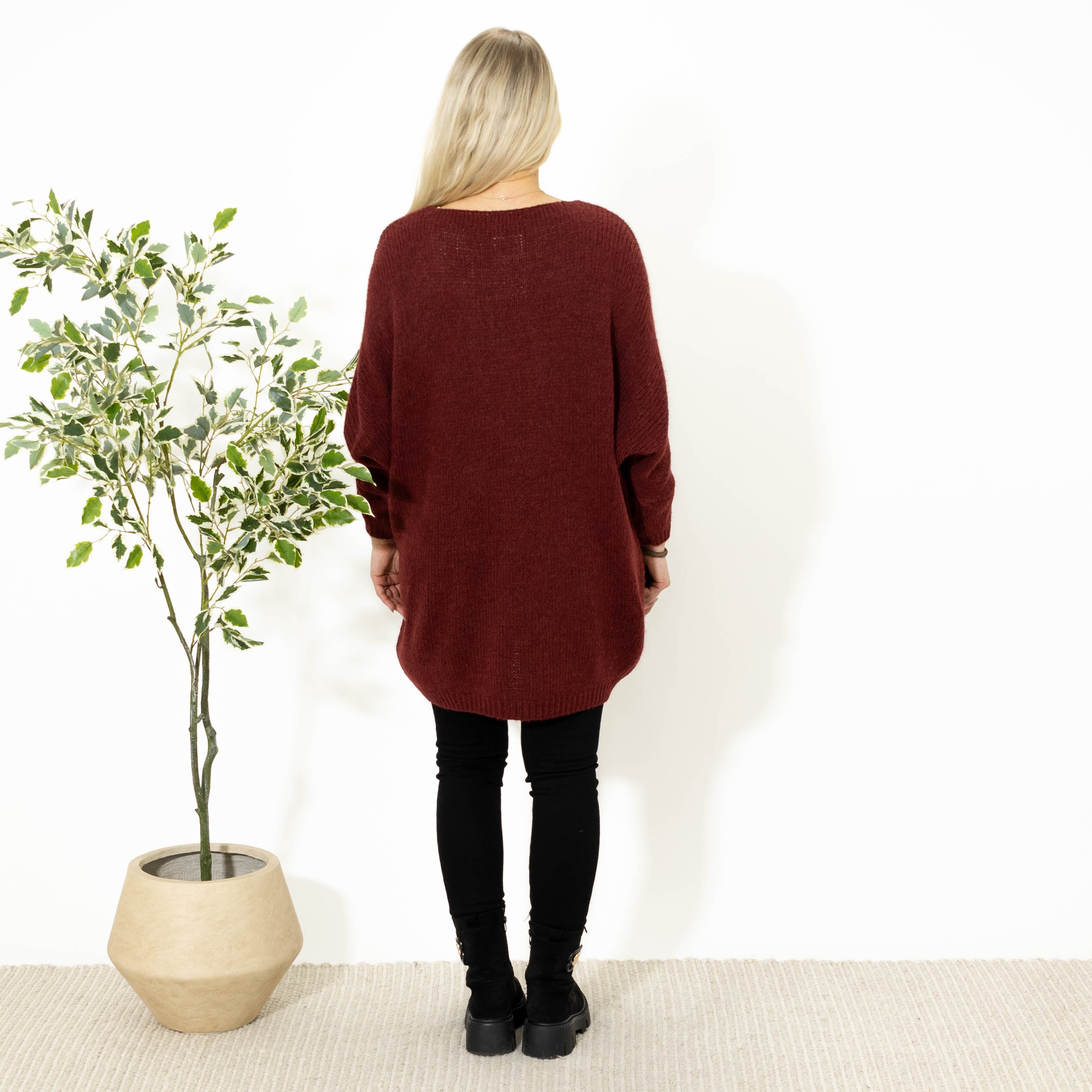 Aster tunikakjole, Bordeaux