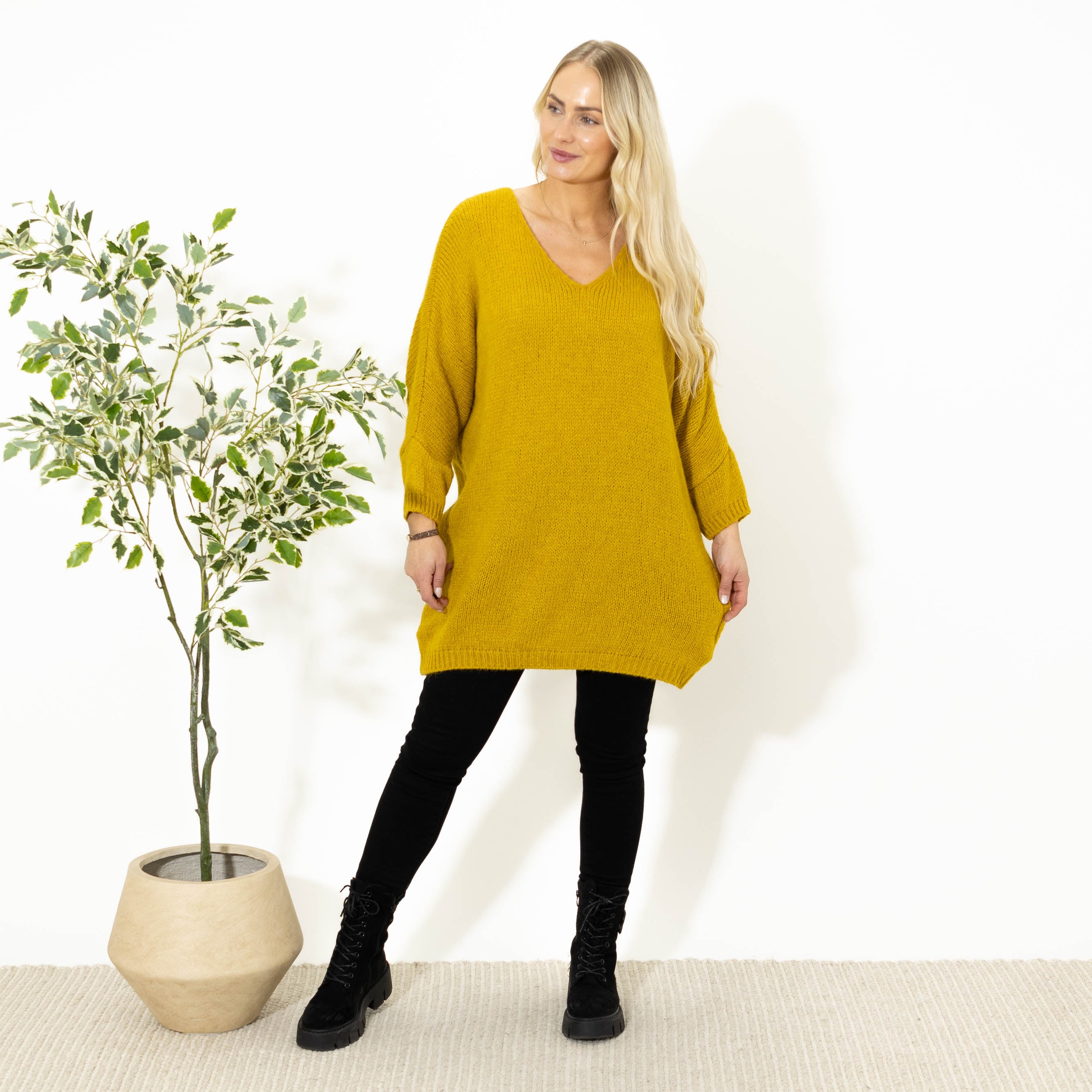 Aster tunikakjole, Sennep