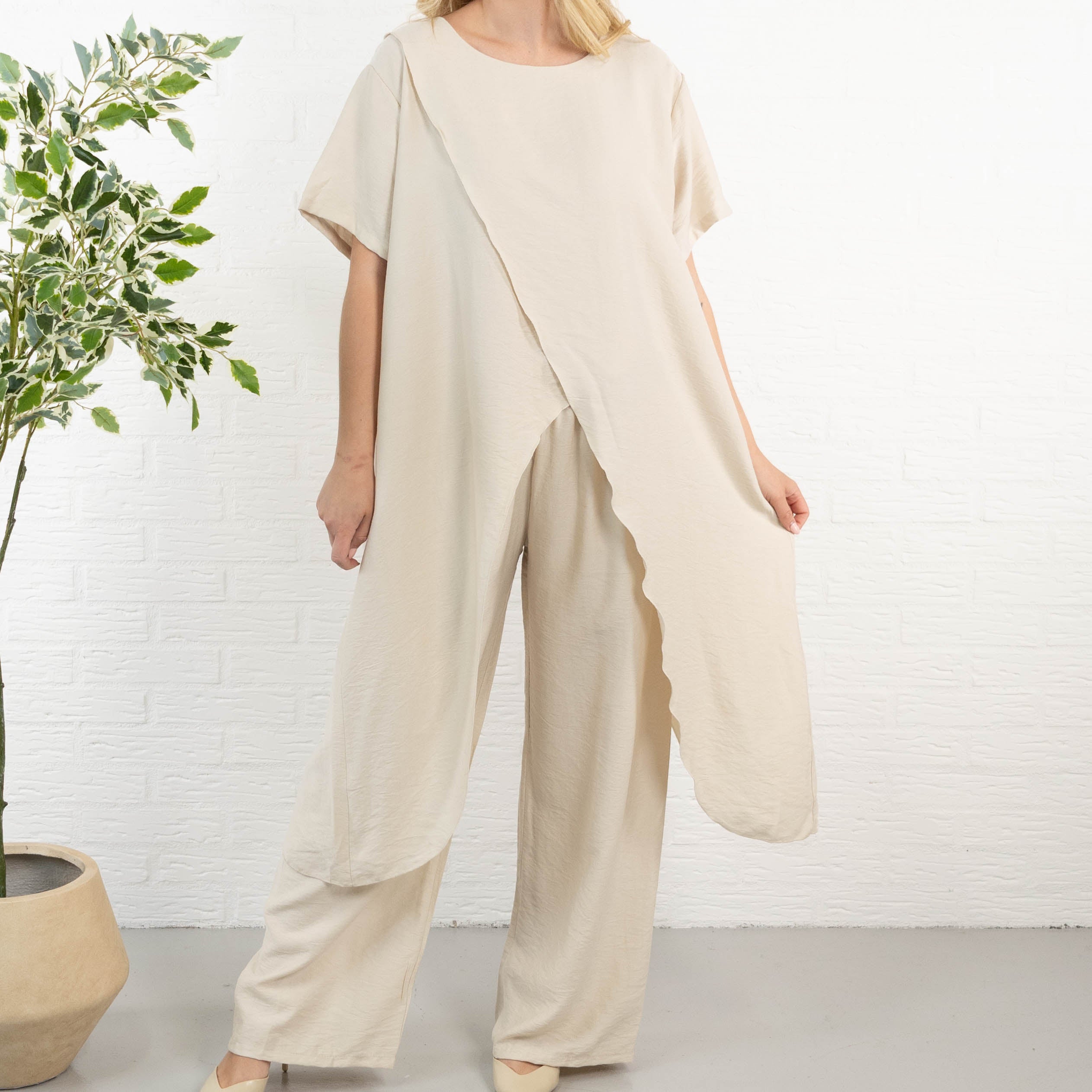 Marishka 2 delt sæt, Beige