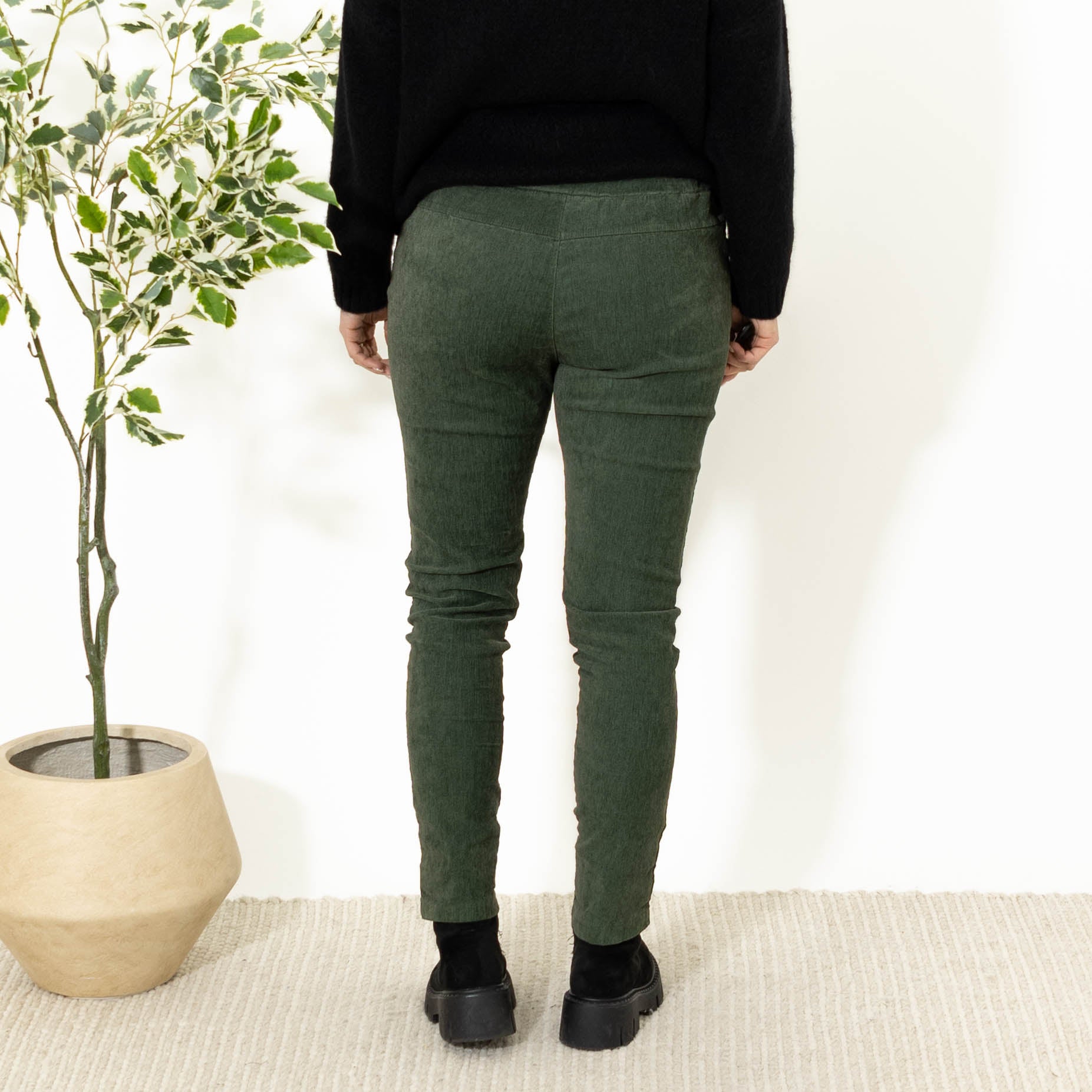 Brianna fløjlsbukser, Khaki