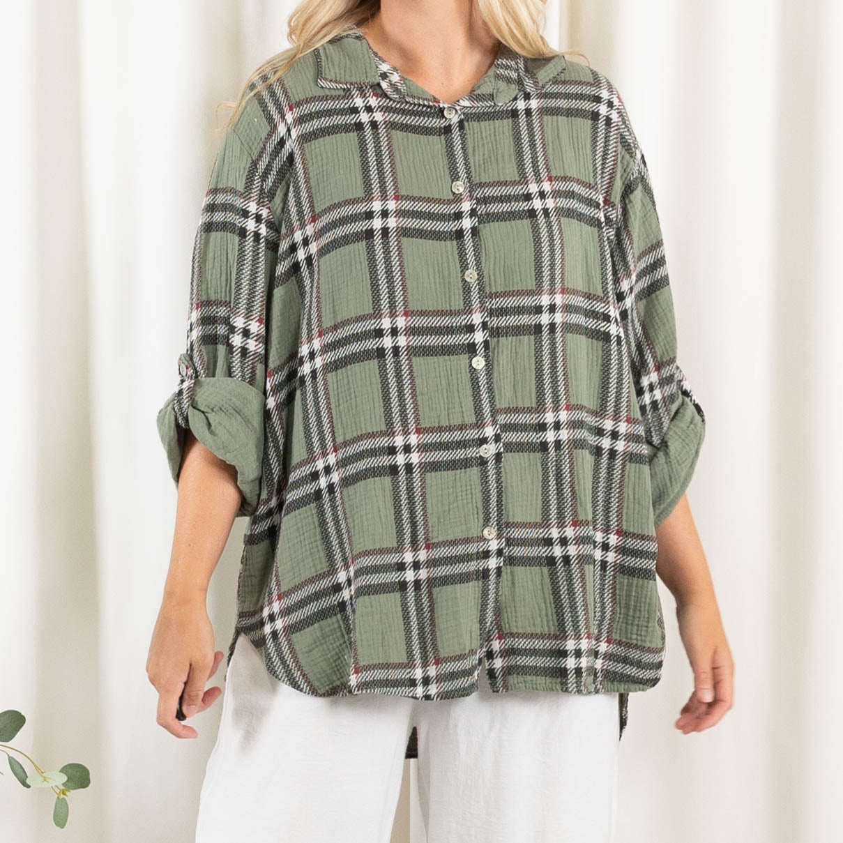 Katja skjorte, Khaki