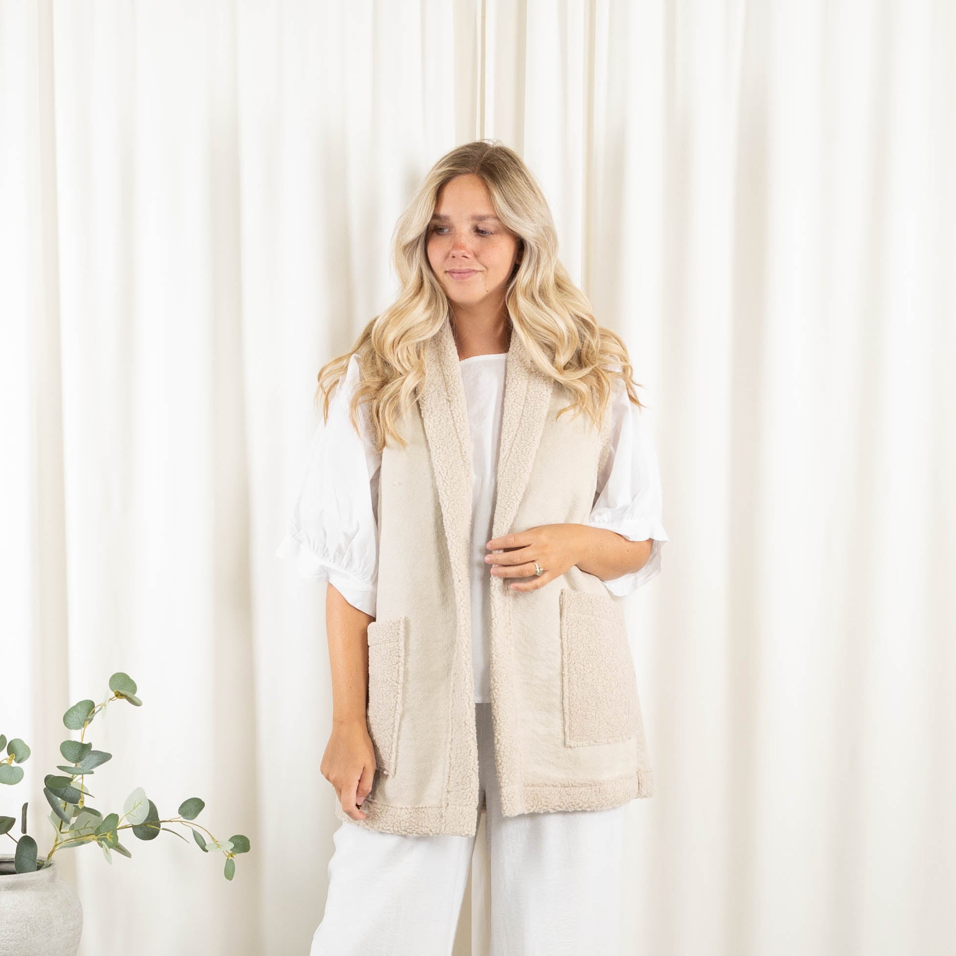 Eden vest, Beige