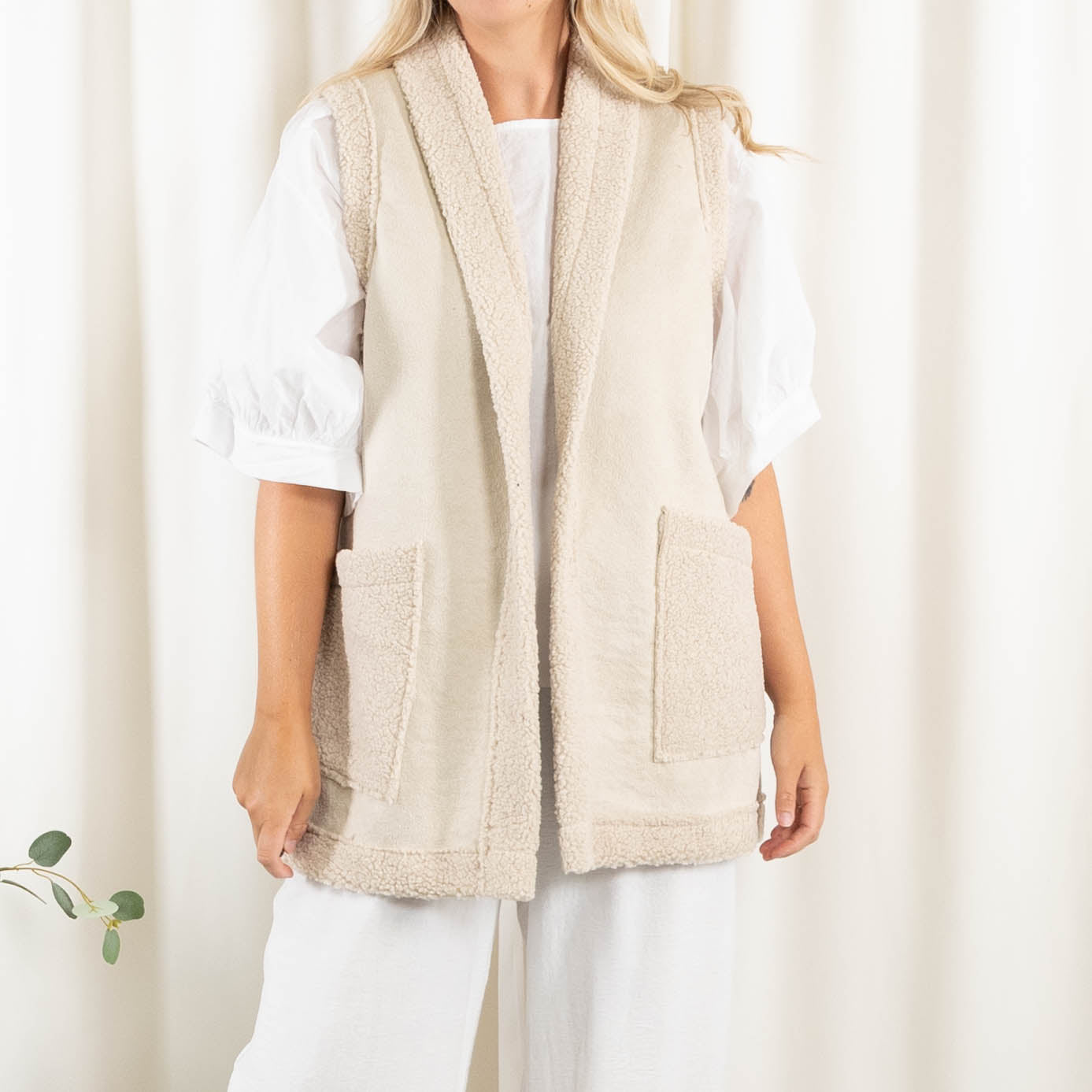 Eden vest, Beige