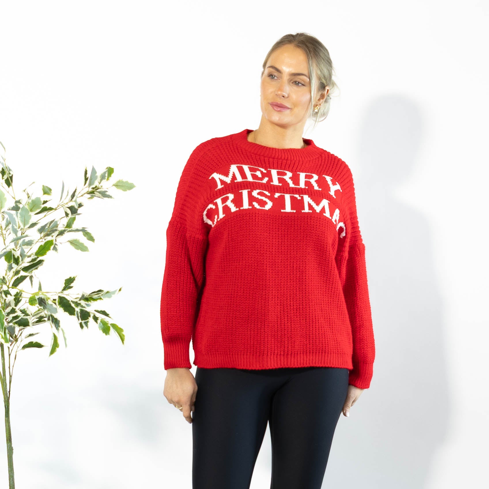 Aja rundhals julestrik, Rød