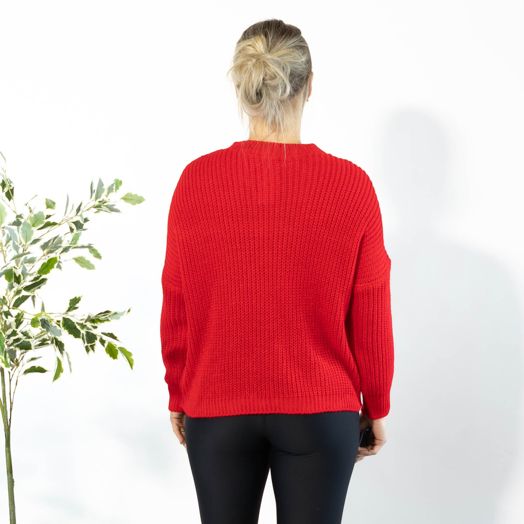 Aja rundhals julestrik, Rød