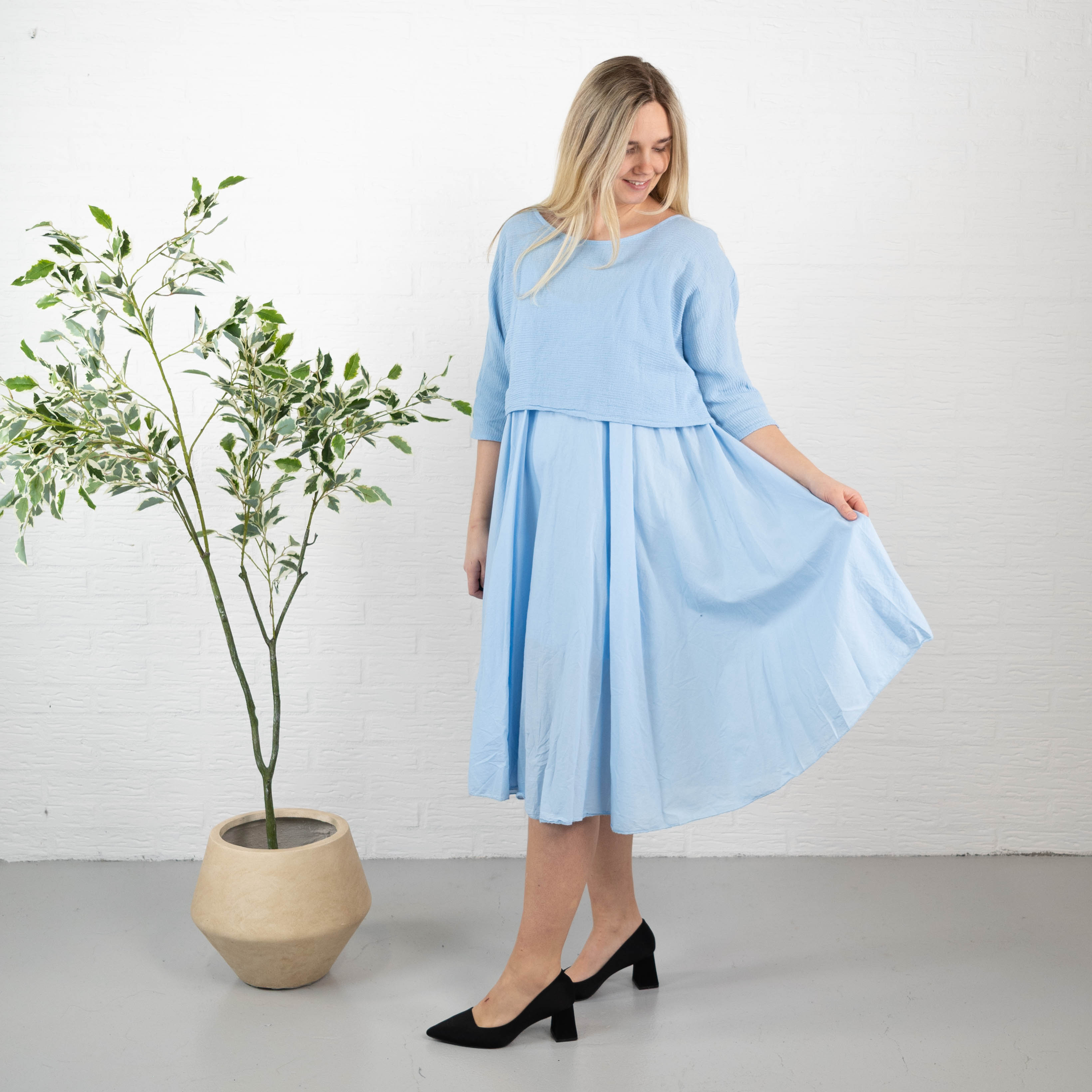 Kyra kjole, Lyseblå