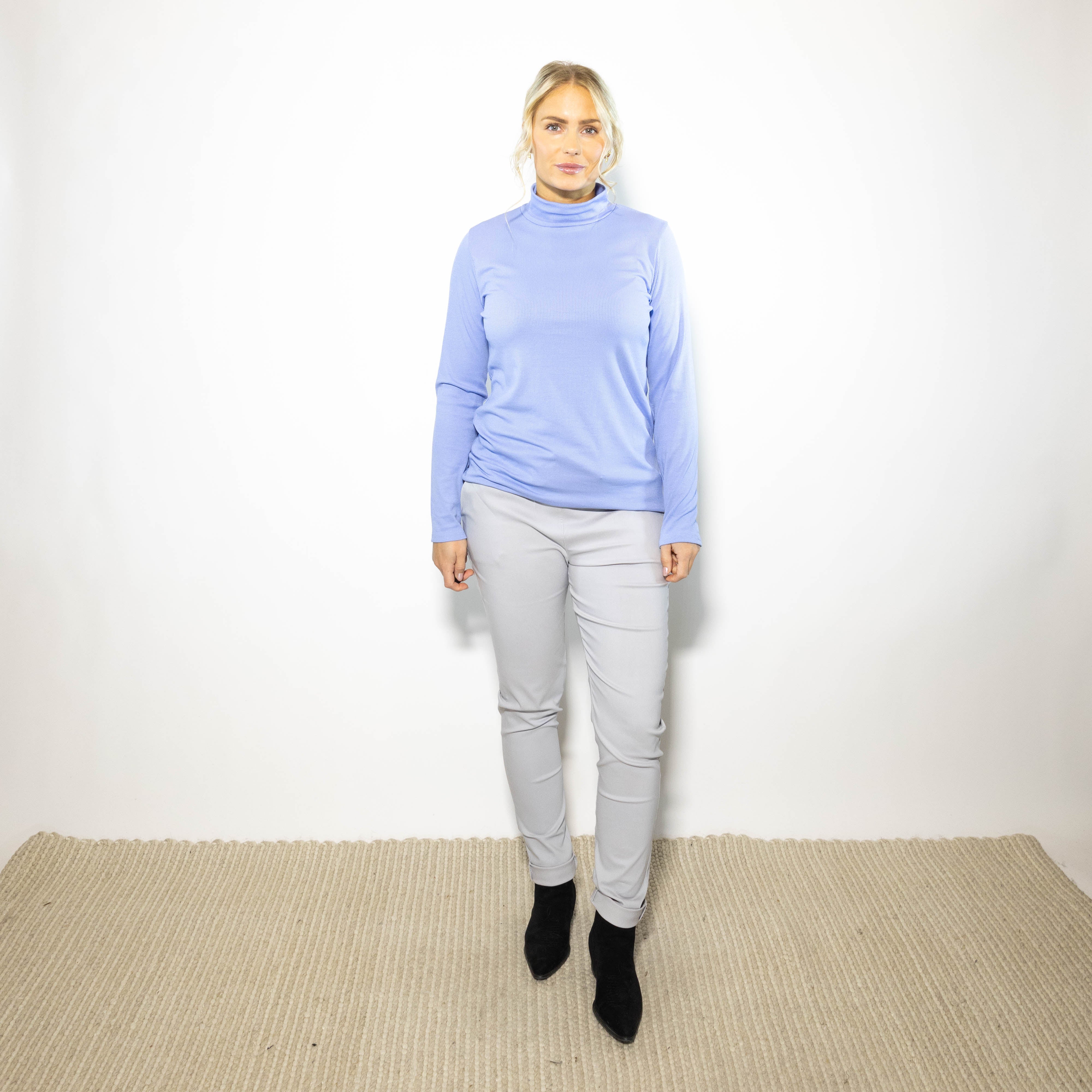 Mel turtleneck long sleeve, Lyseblå