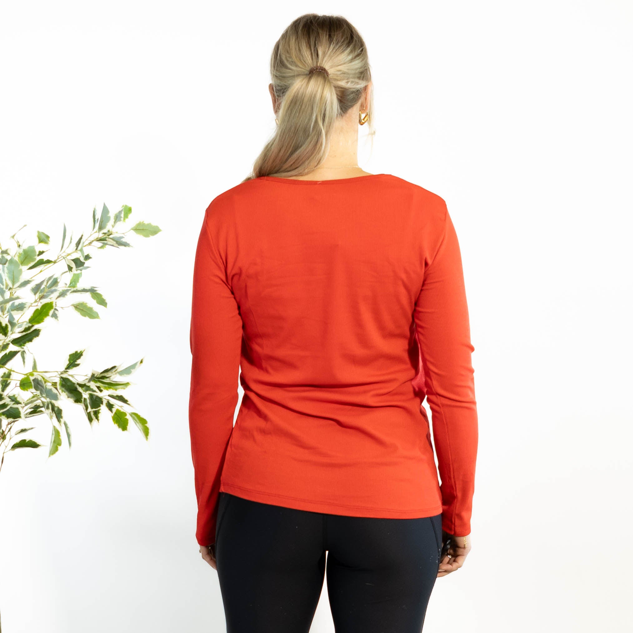 Monica langærmet t-shirt, Rød