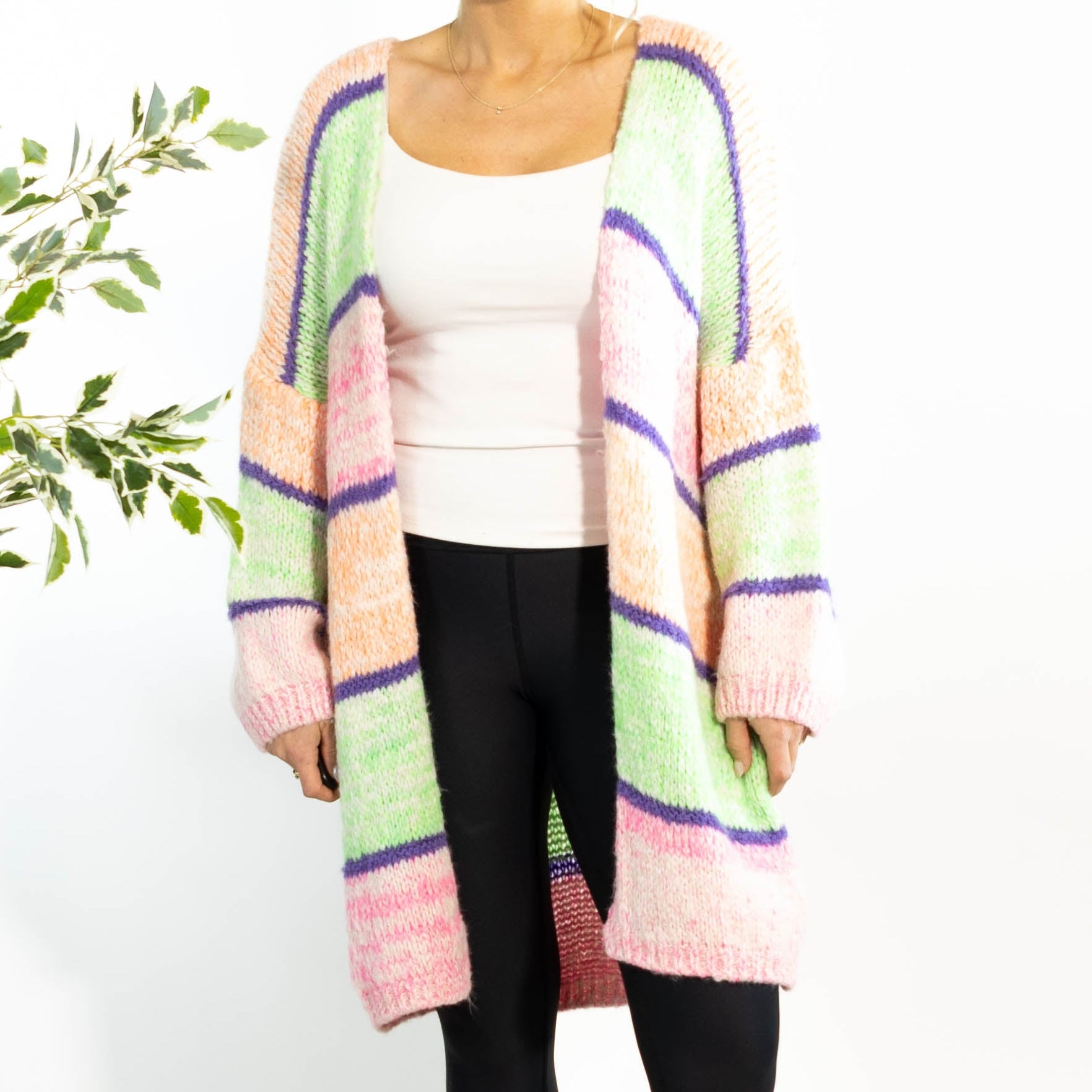 Annette strikcardigan, Grøn