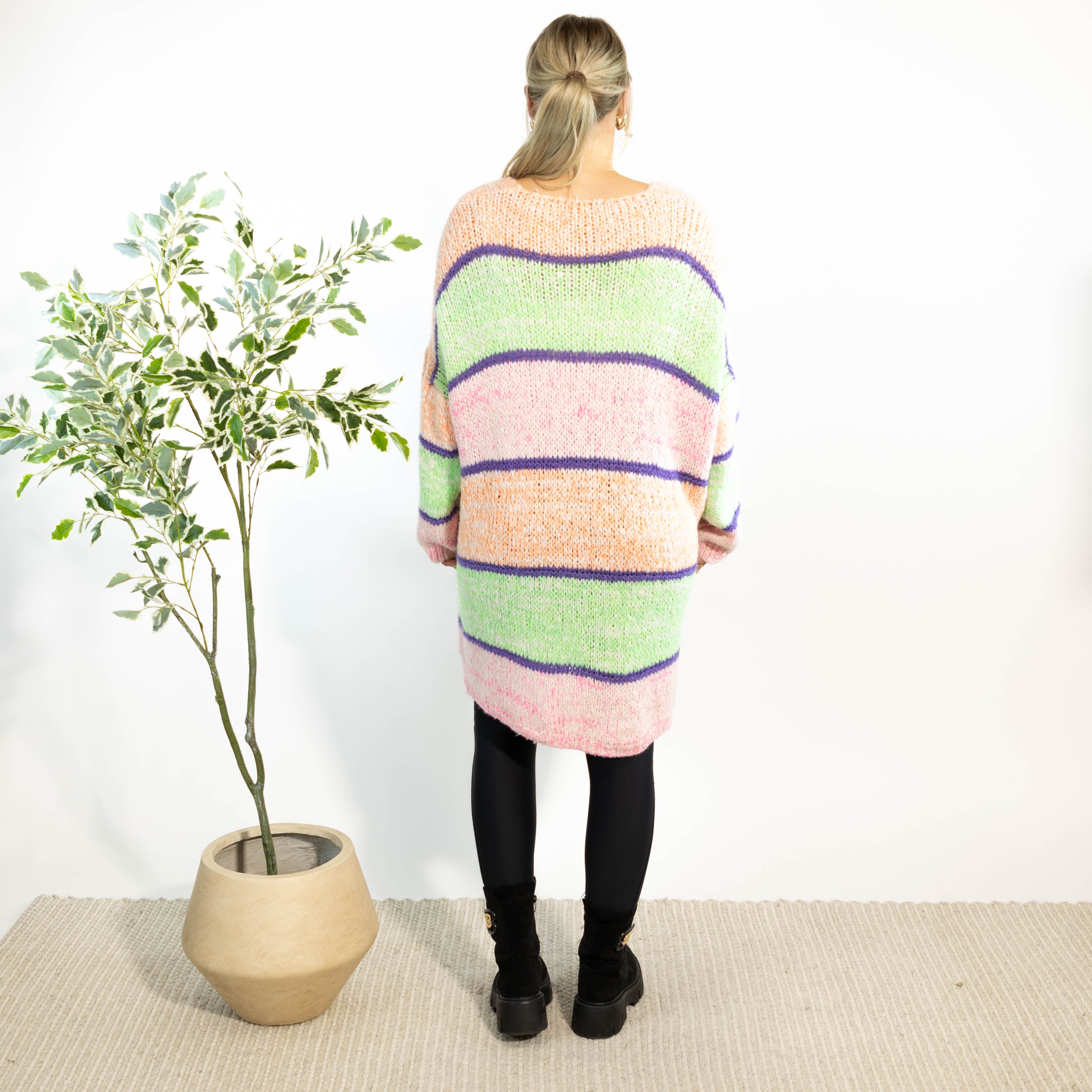 Annette strikcardigan, Grøn