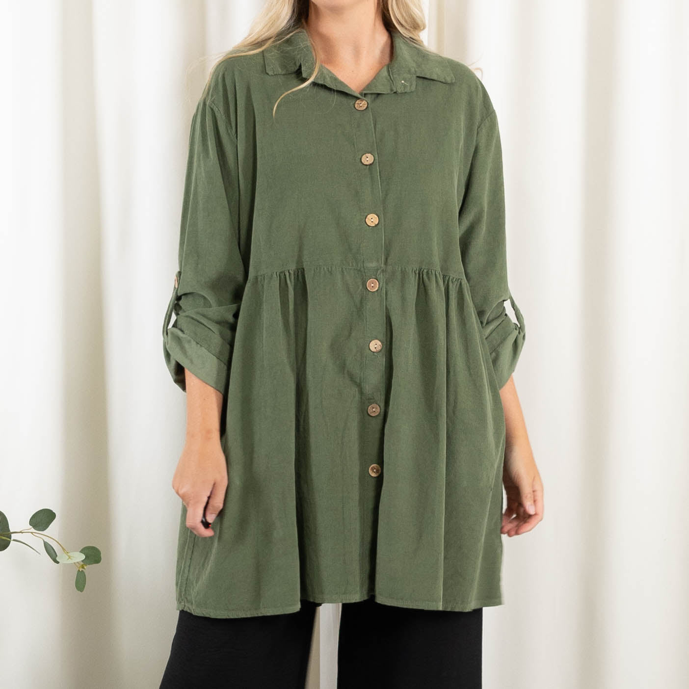 Belinda tunika/kjole, Khaki