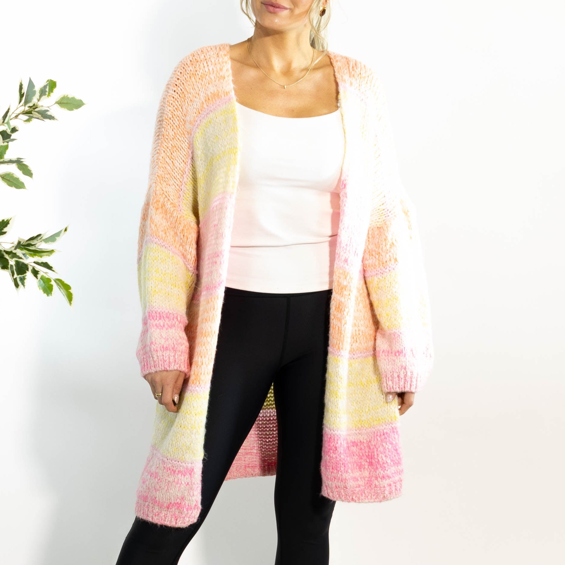 Annette strikcardigan, Gul