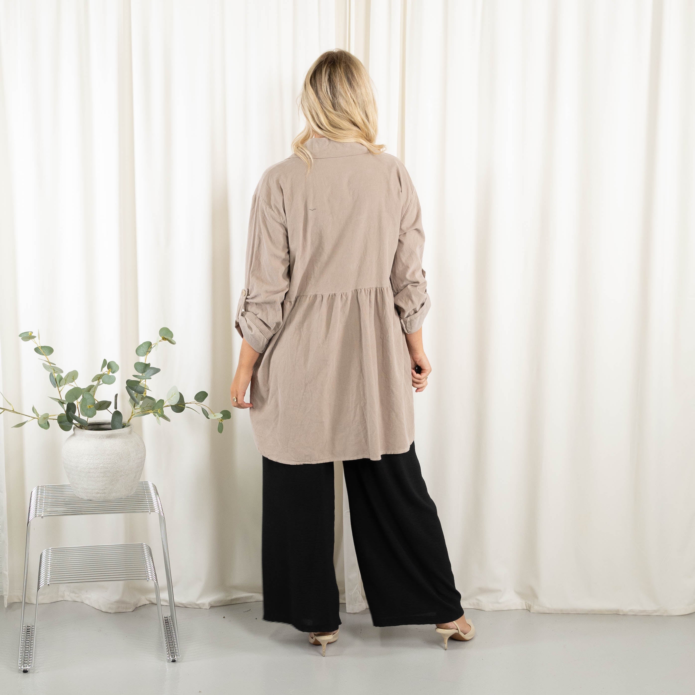 Belinda tunika/kjole, Taupe