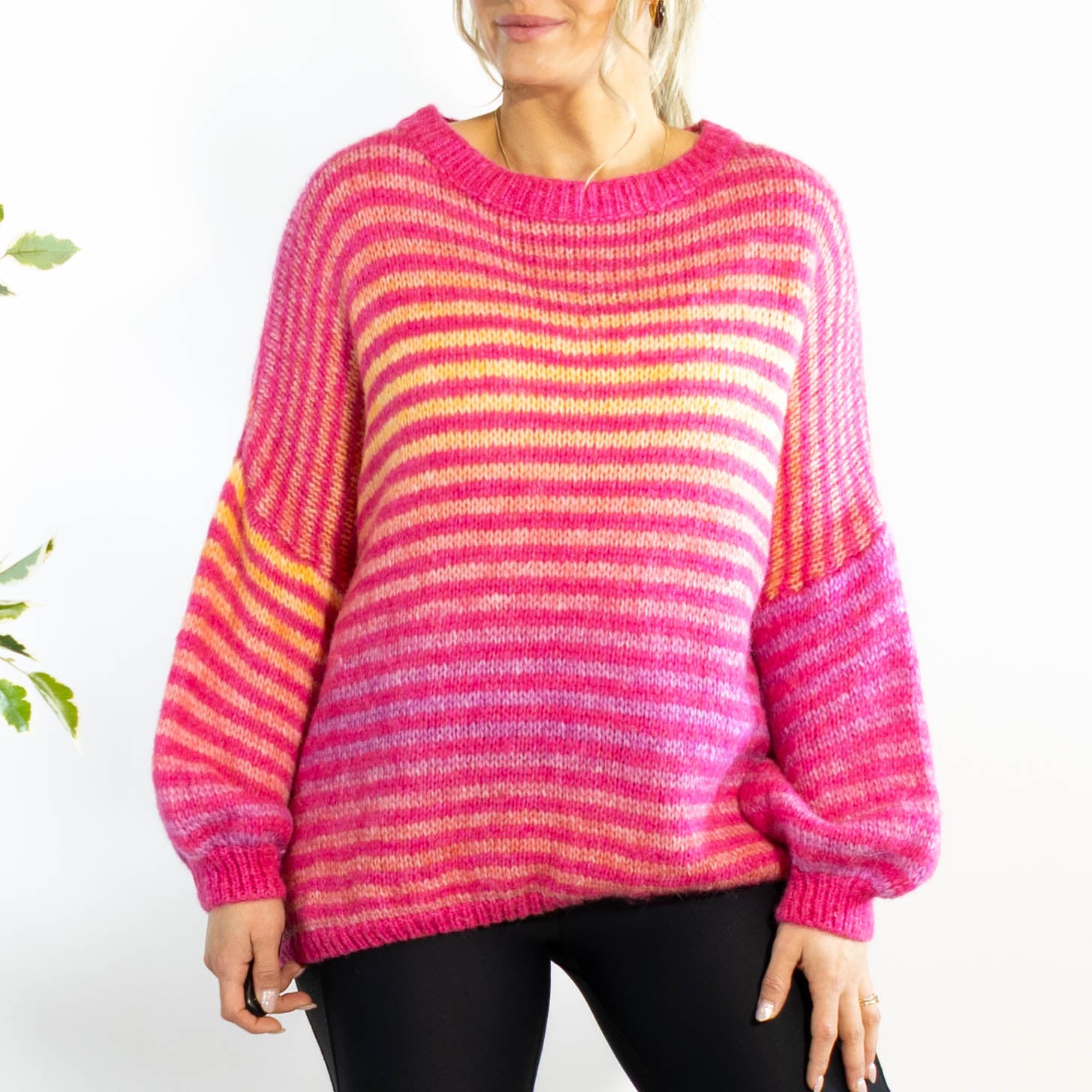 Tammy stribet strik, Pink