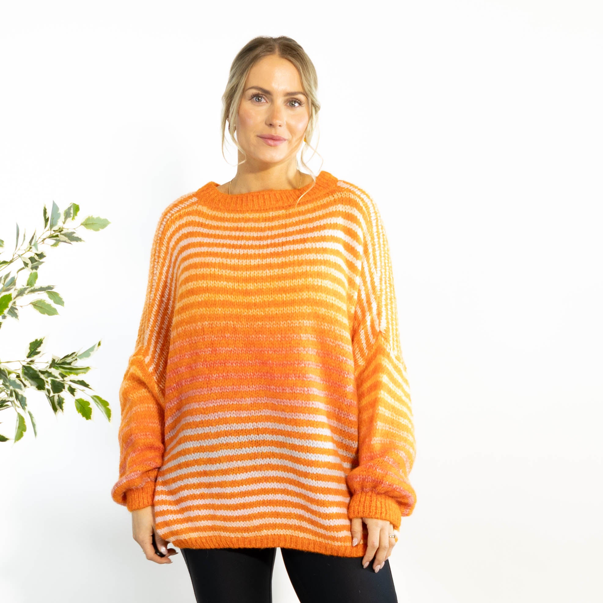 Tammy stribet strik, Orange