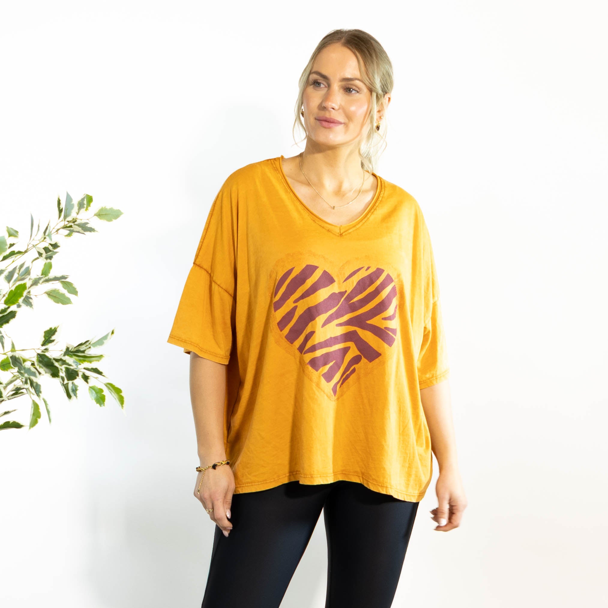 Tinka acid wash t-shirt, Orange