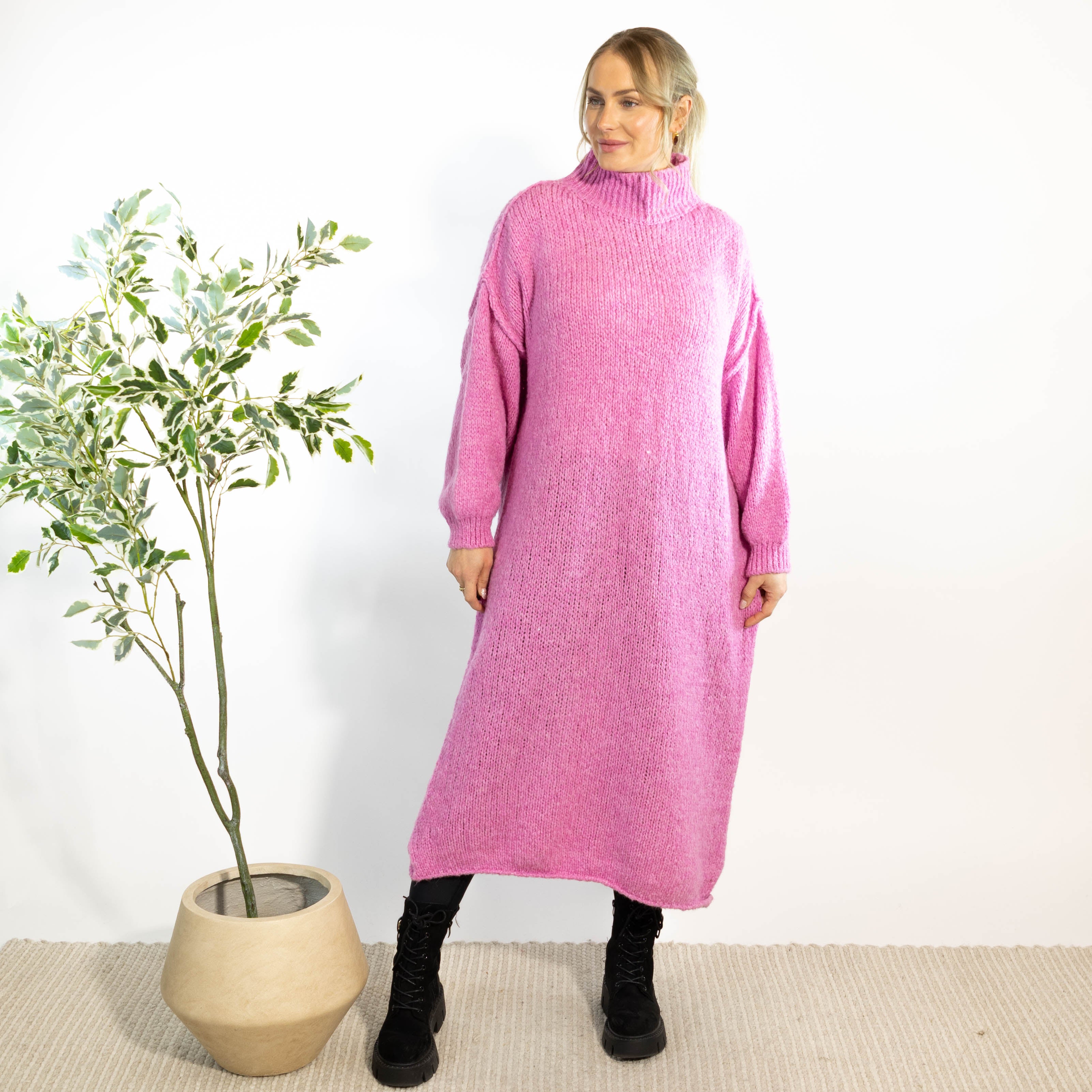 Gry strikkjole, Rosa