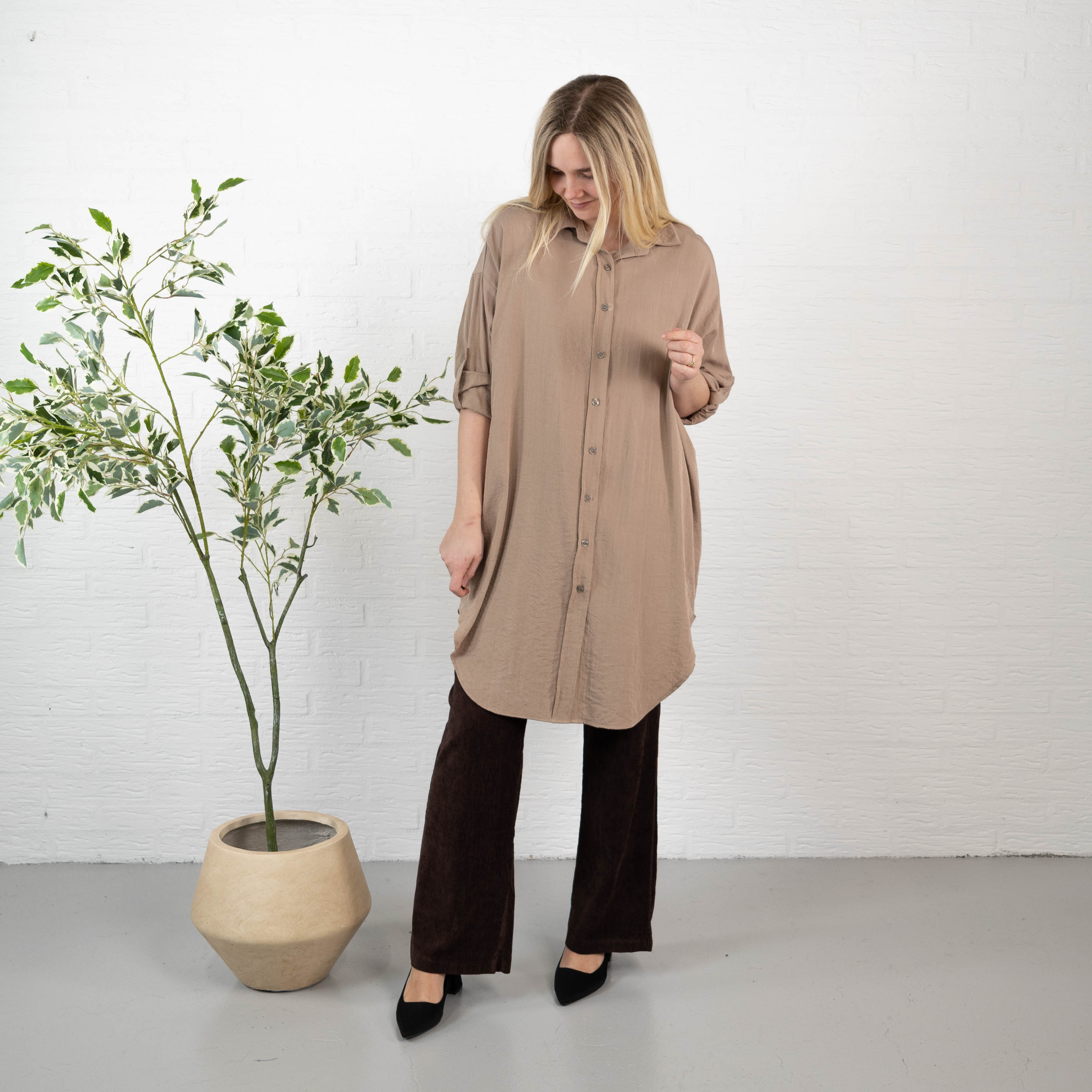 Vermont skjorte/tunika, Taupe
