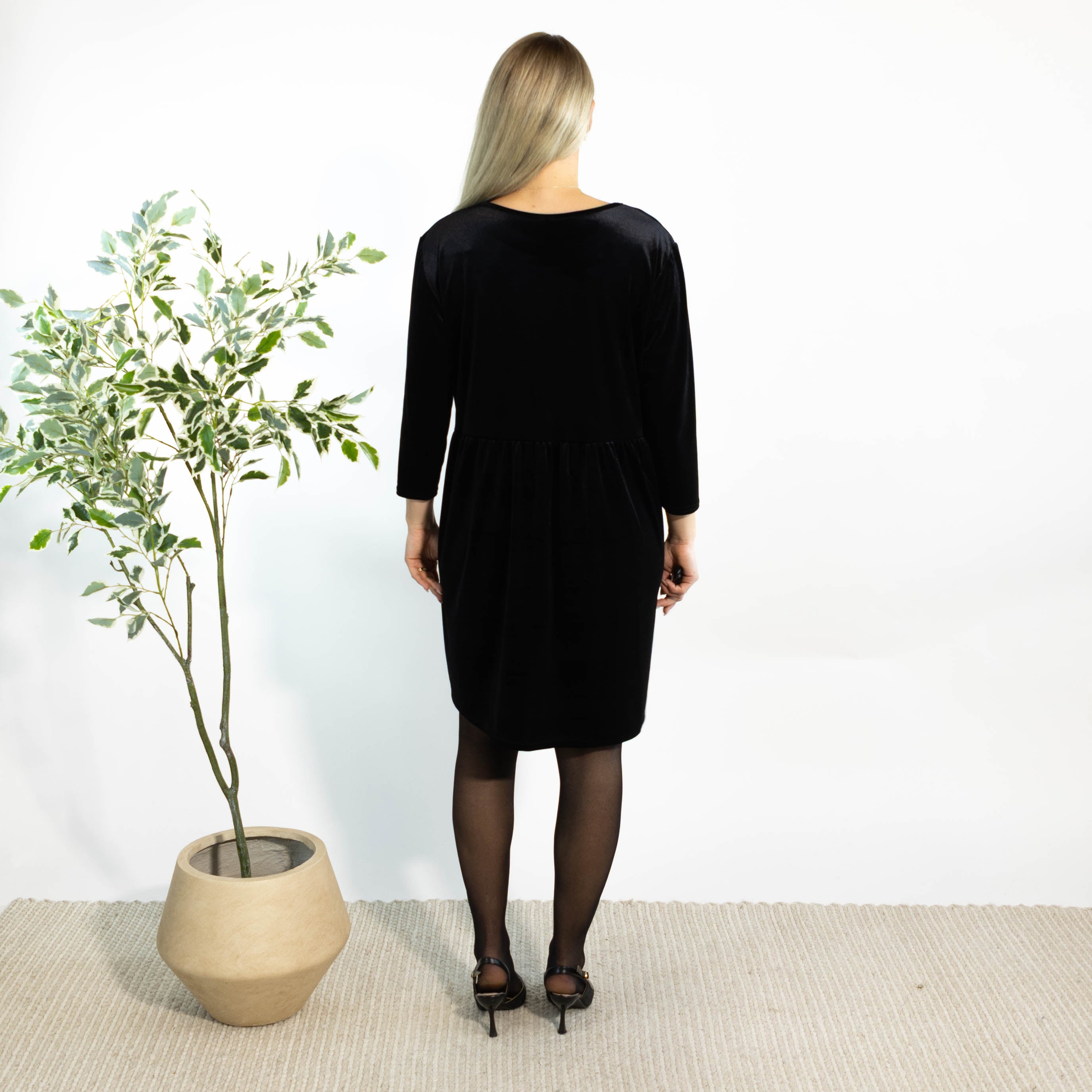 Chloe tunikakjole, Sort