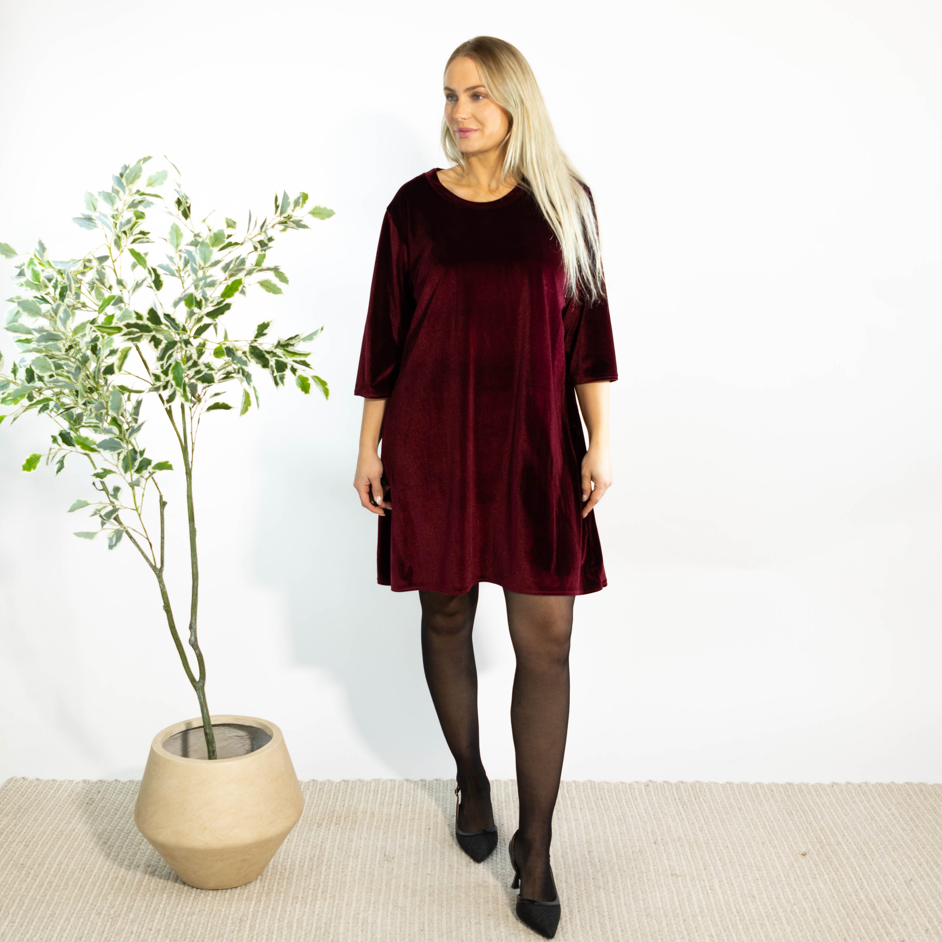 Brianne tunikakjole, Bordeaux