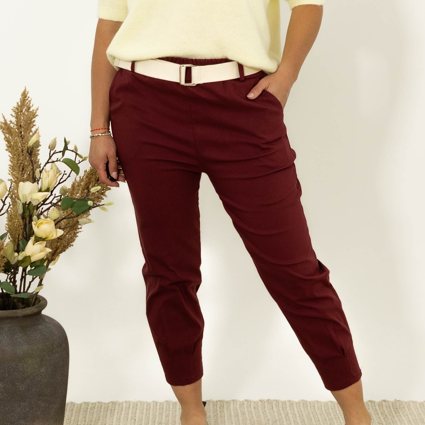 Nata bengaline 3/4 bukser, Bordeaux