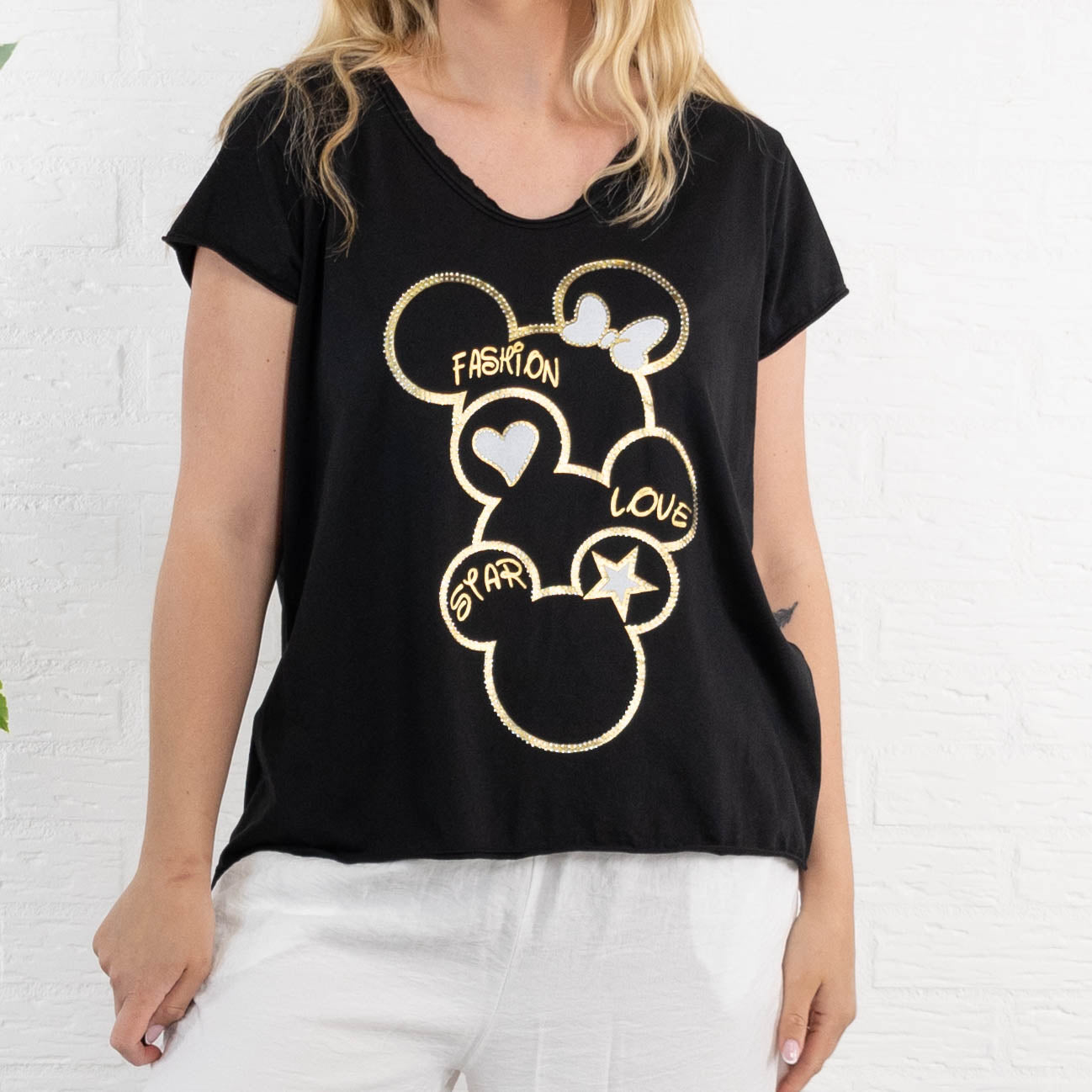 Minnie t-shirt, Sort