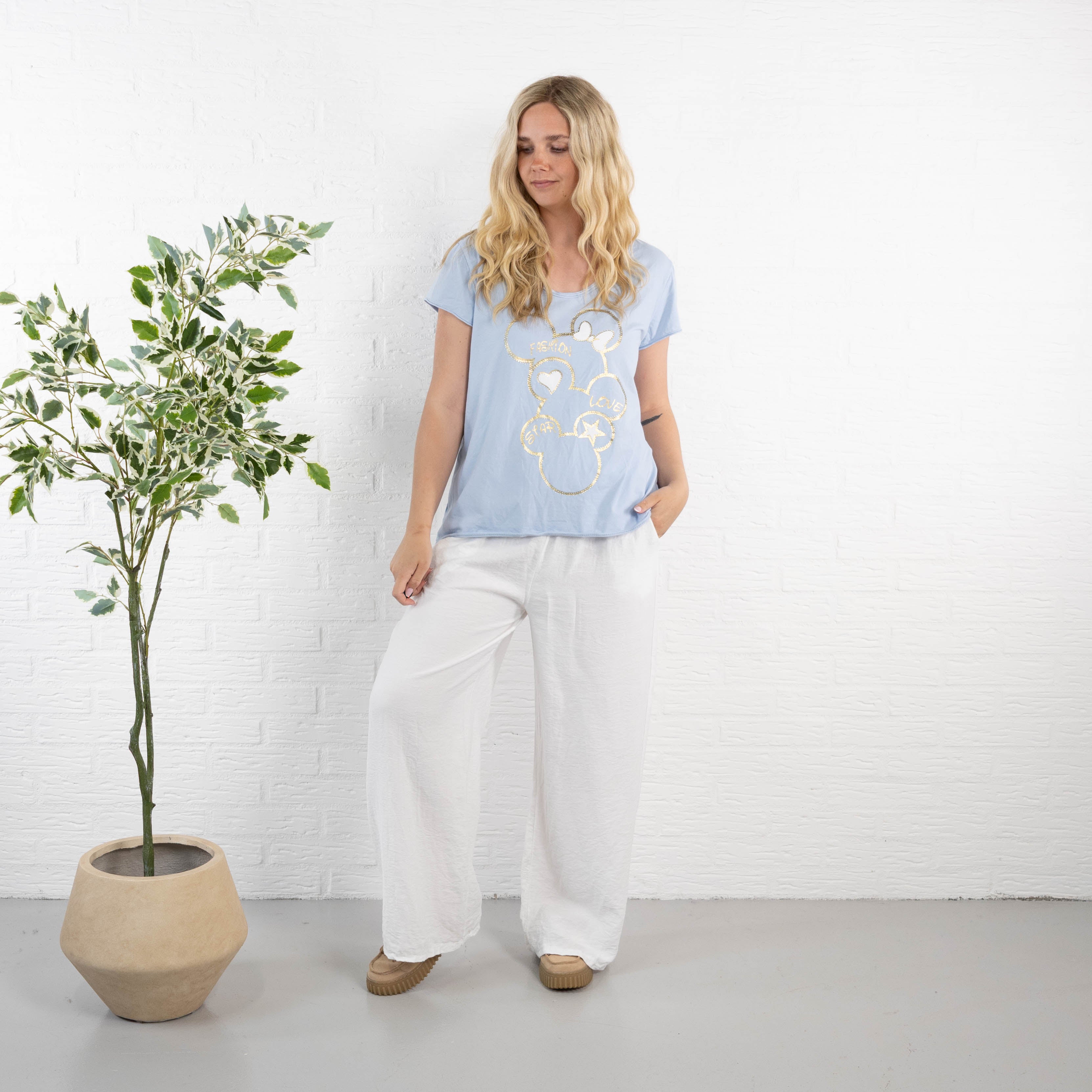 Minnie t-shirt, Lyseblå