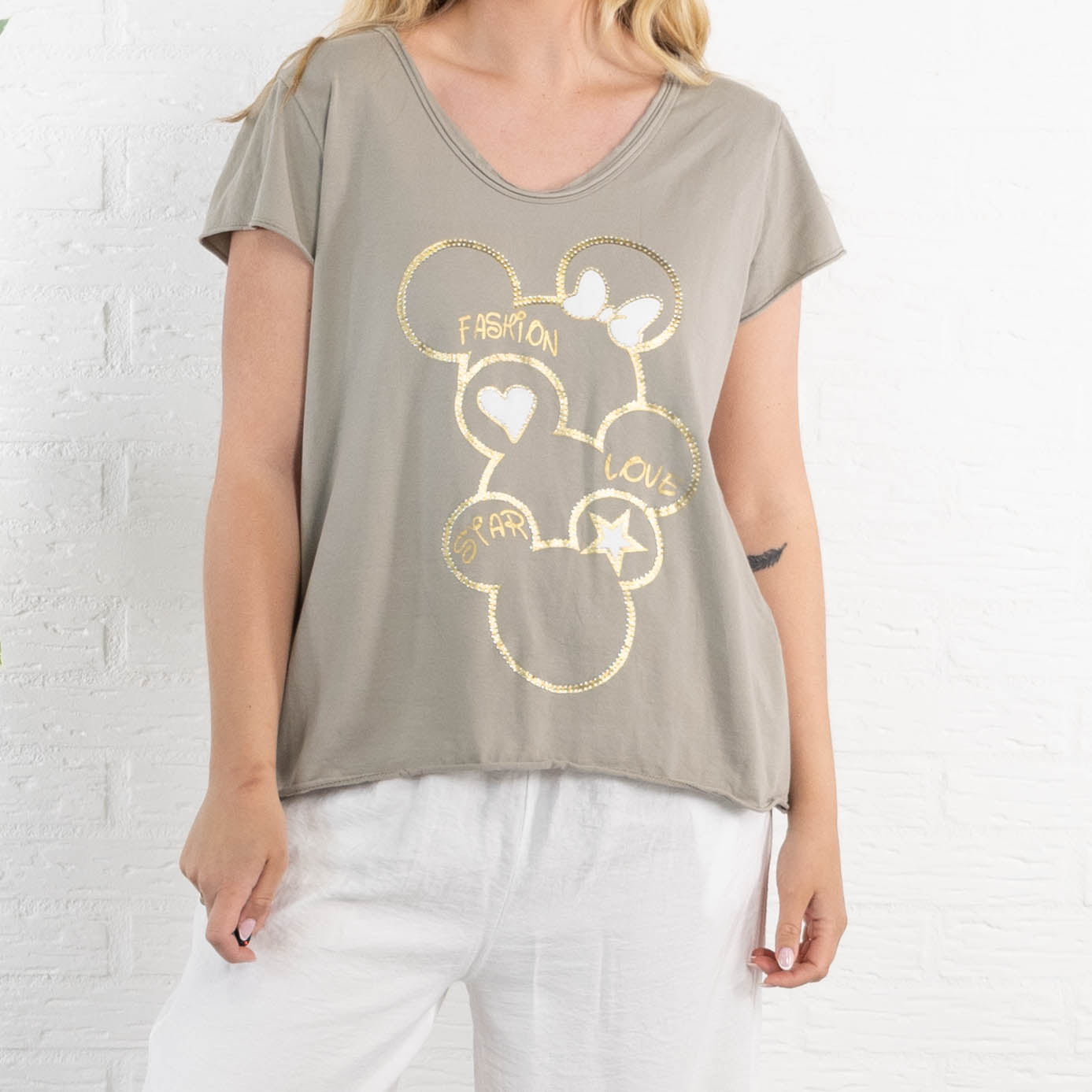 Minnie t-shirt, Taupe