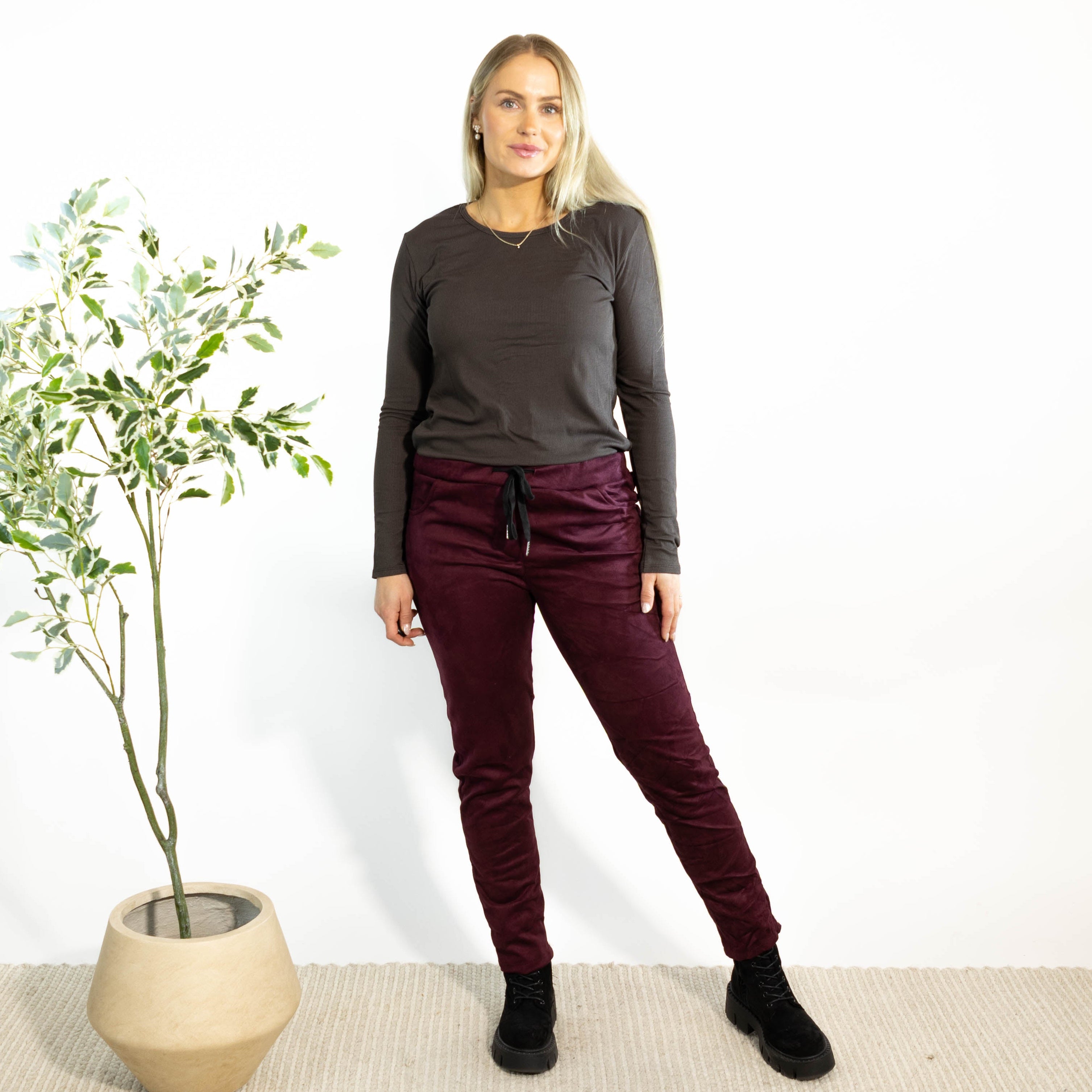 Nikki vegan bukser, Bordeaux