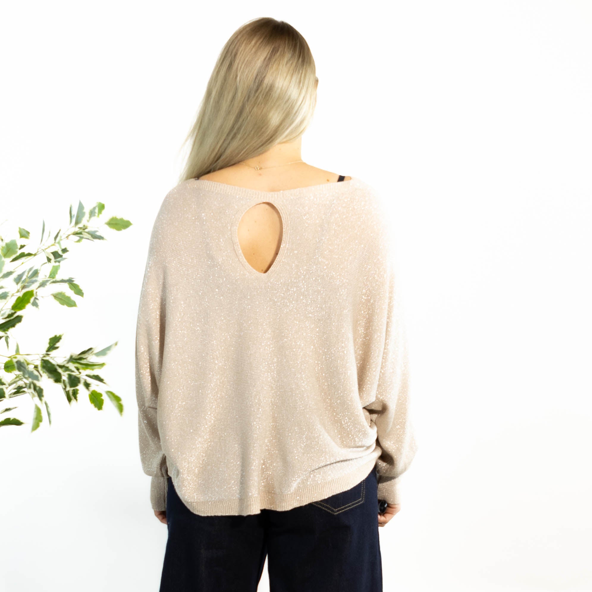 Toni batwing strik, Beige