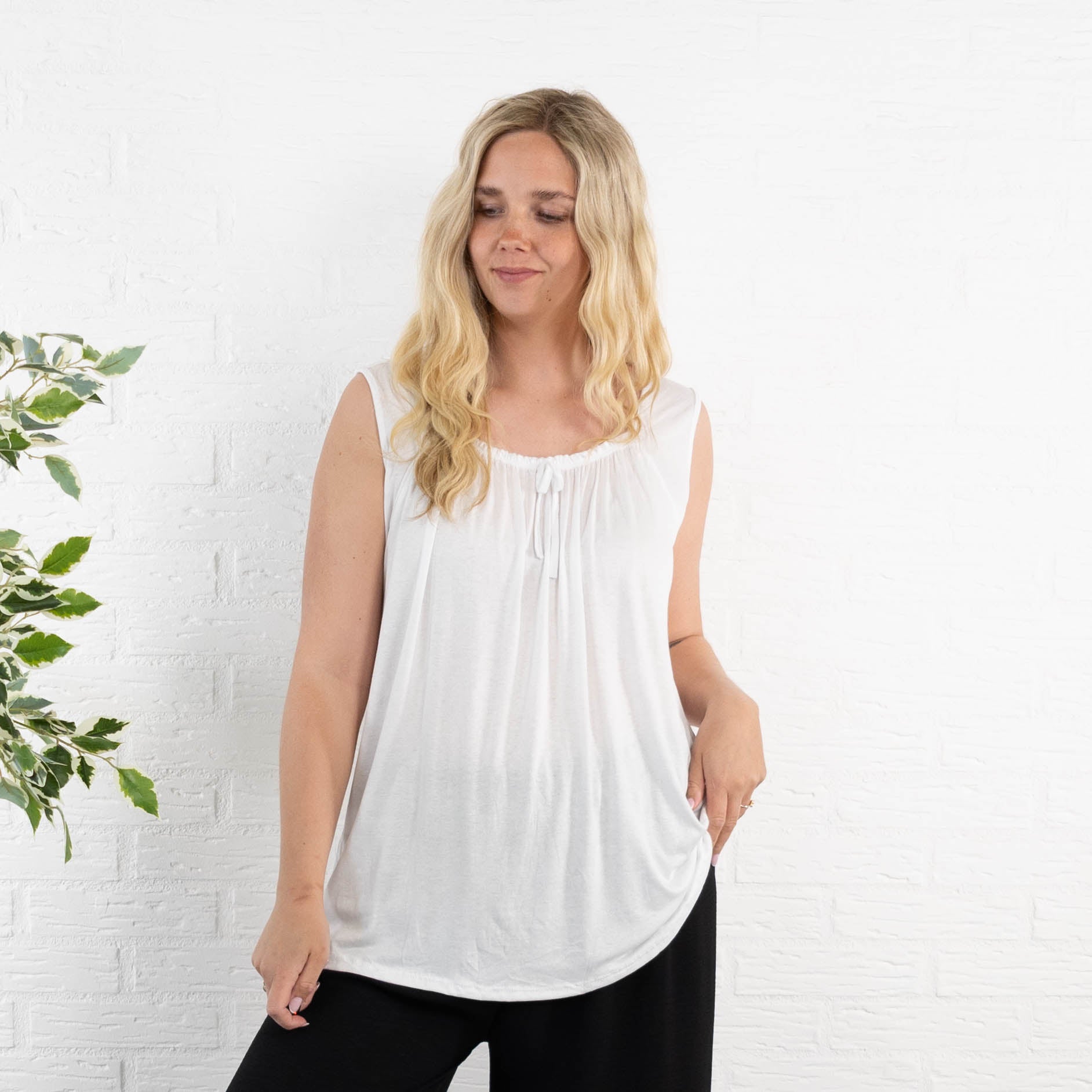 Angel top, Hvid