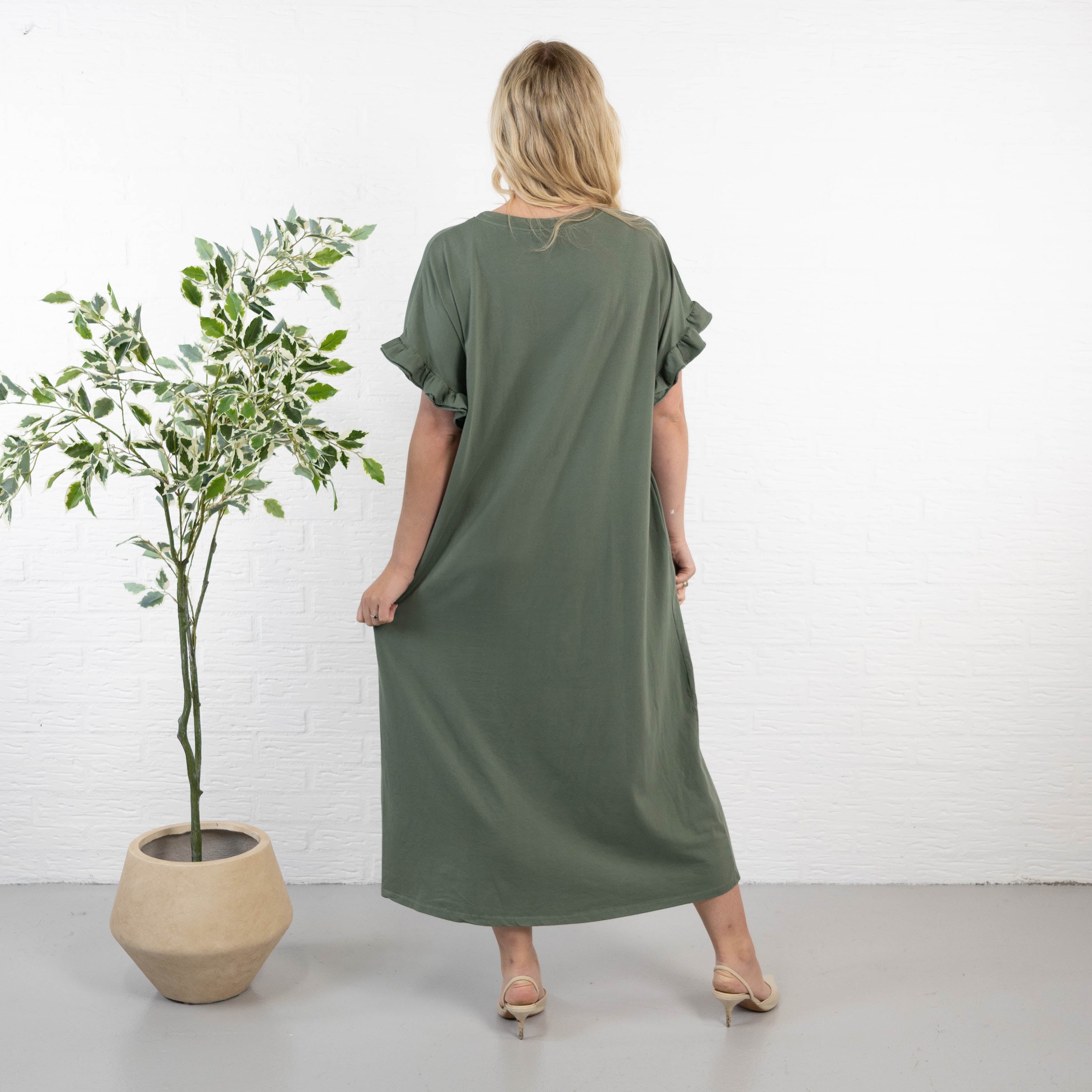 Chantelle kjole, Khaki
