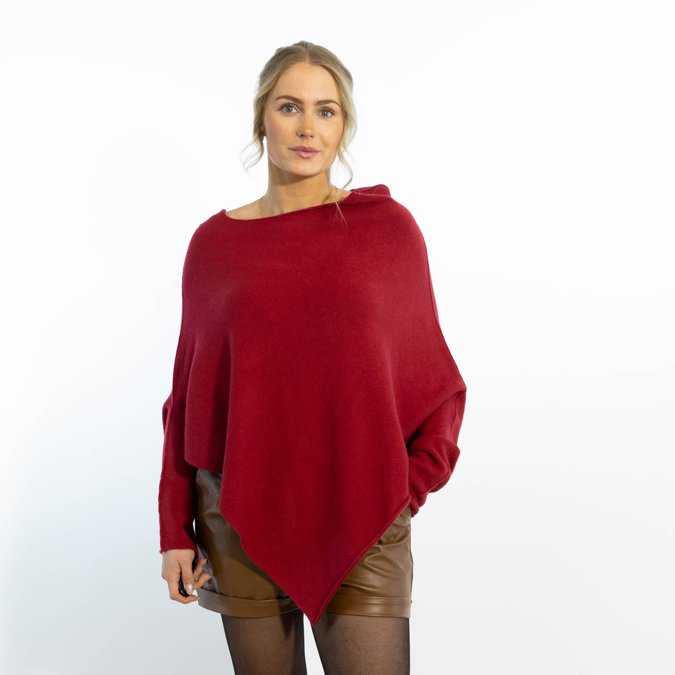 Heidi poncho, Rød