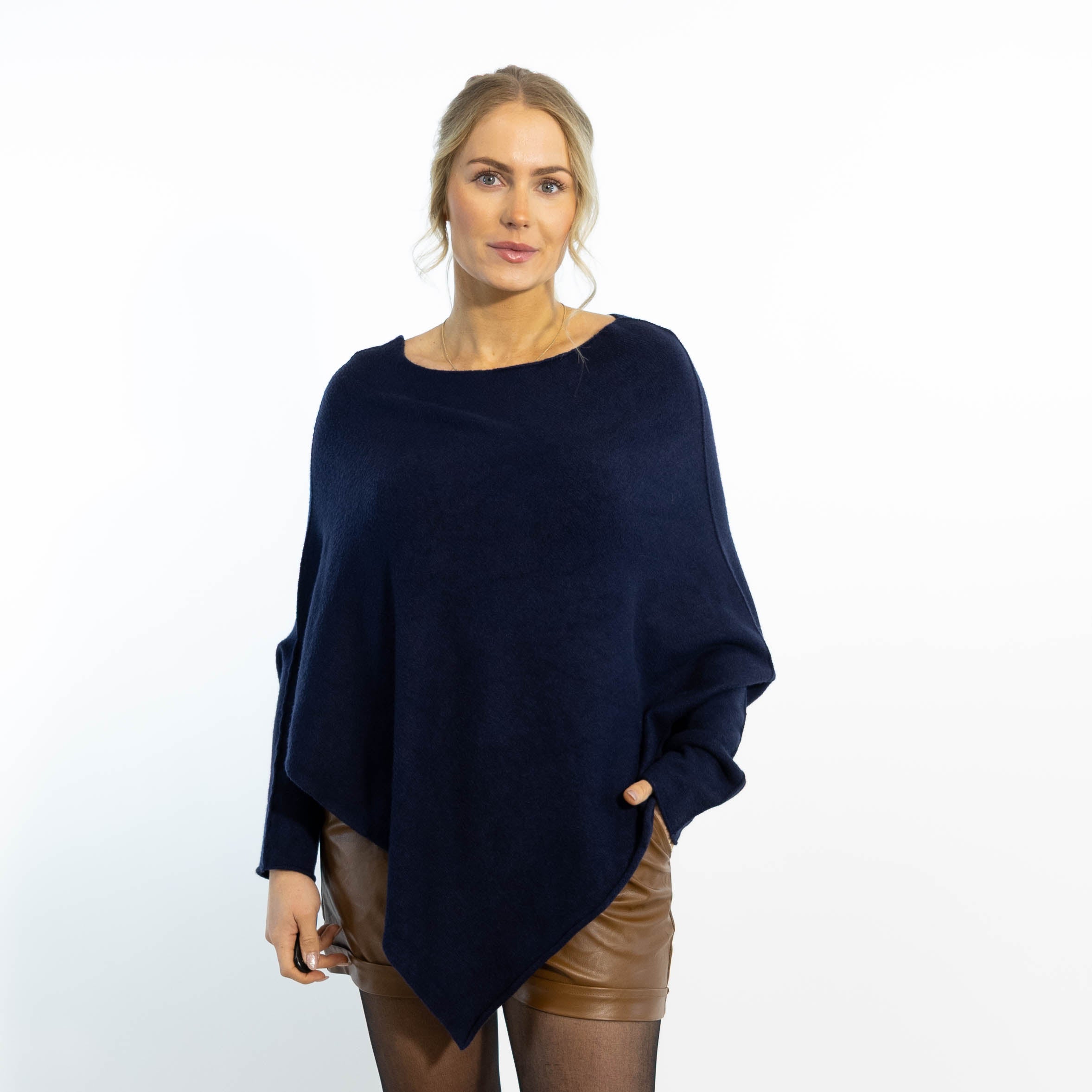 Heidi poncho, Navy
