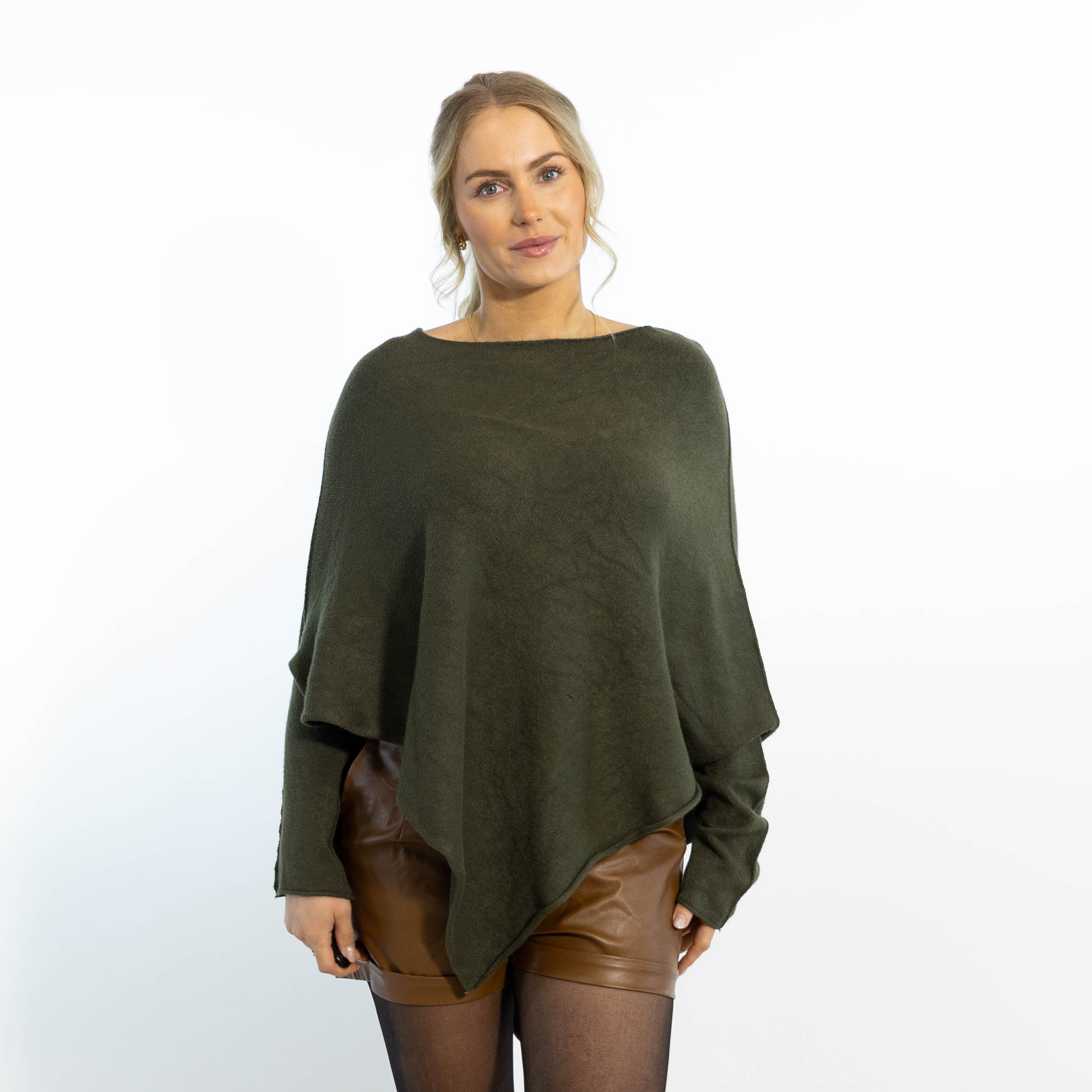 Heidi poncho, Khaki