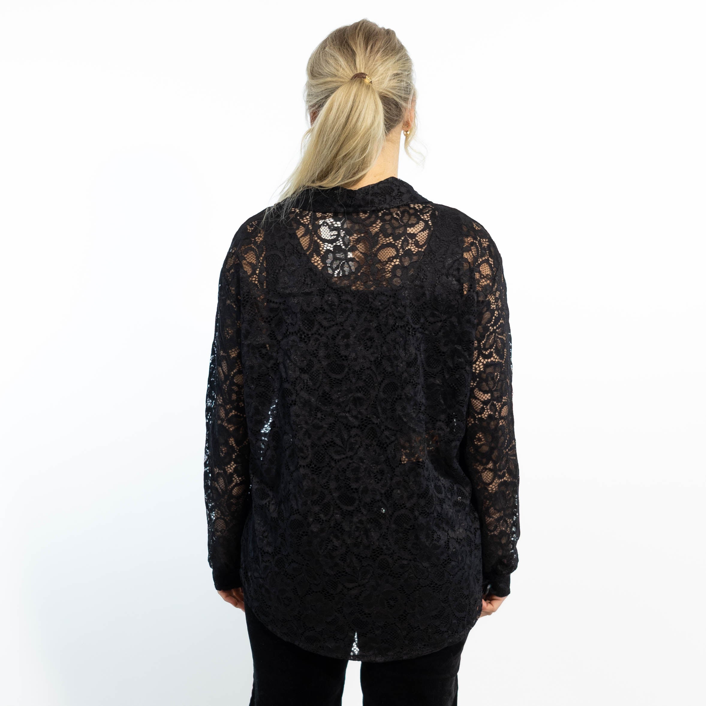 Gunhild chiffon skjorte, Sort