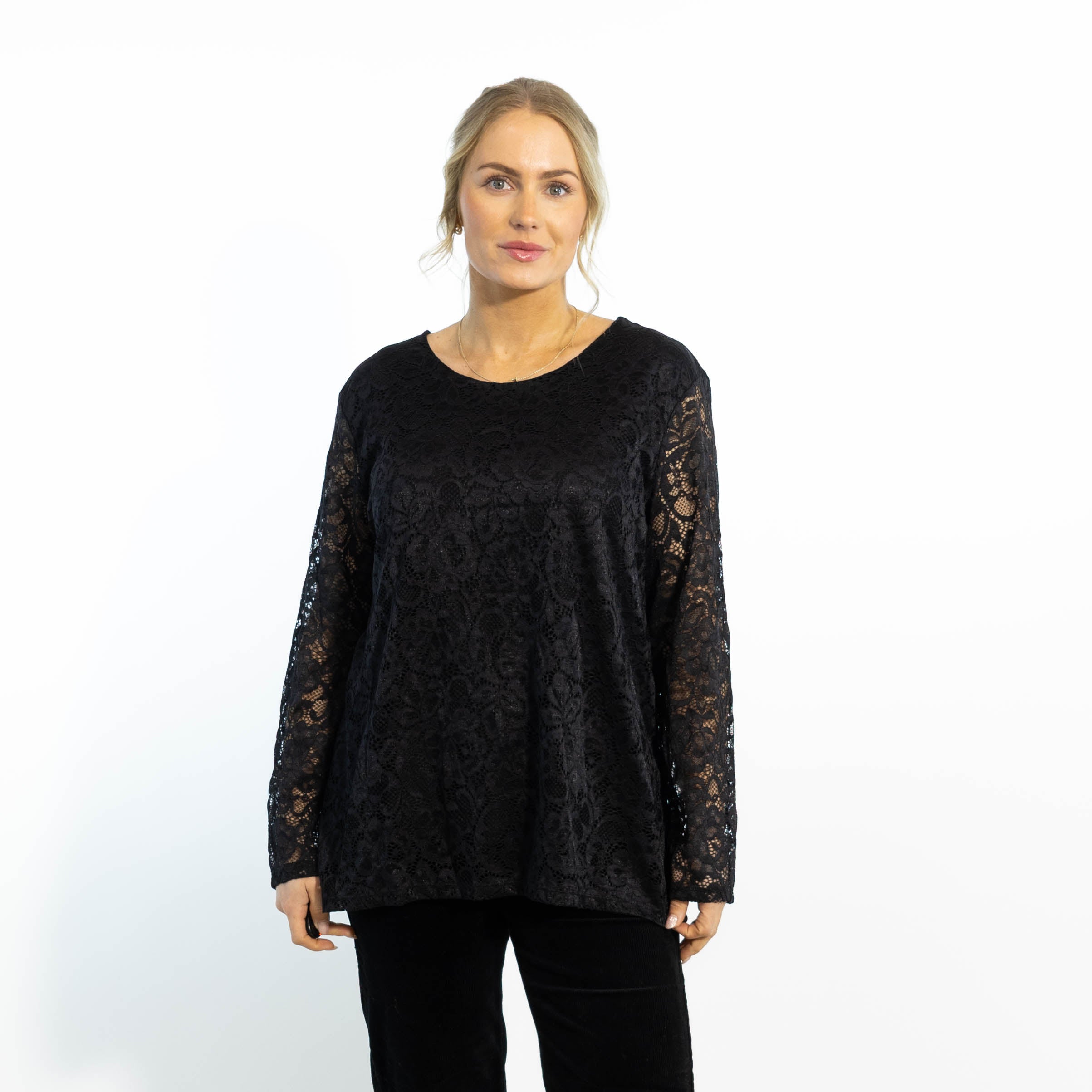 Jasmine chiffon overdel, Sort