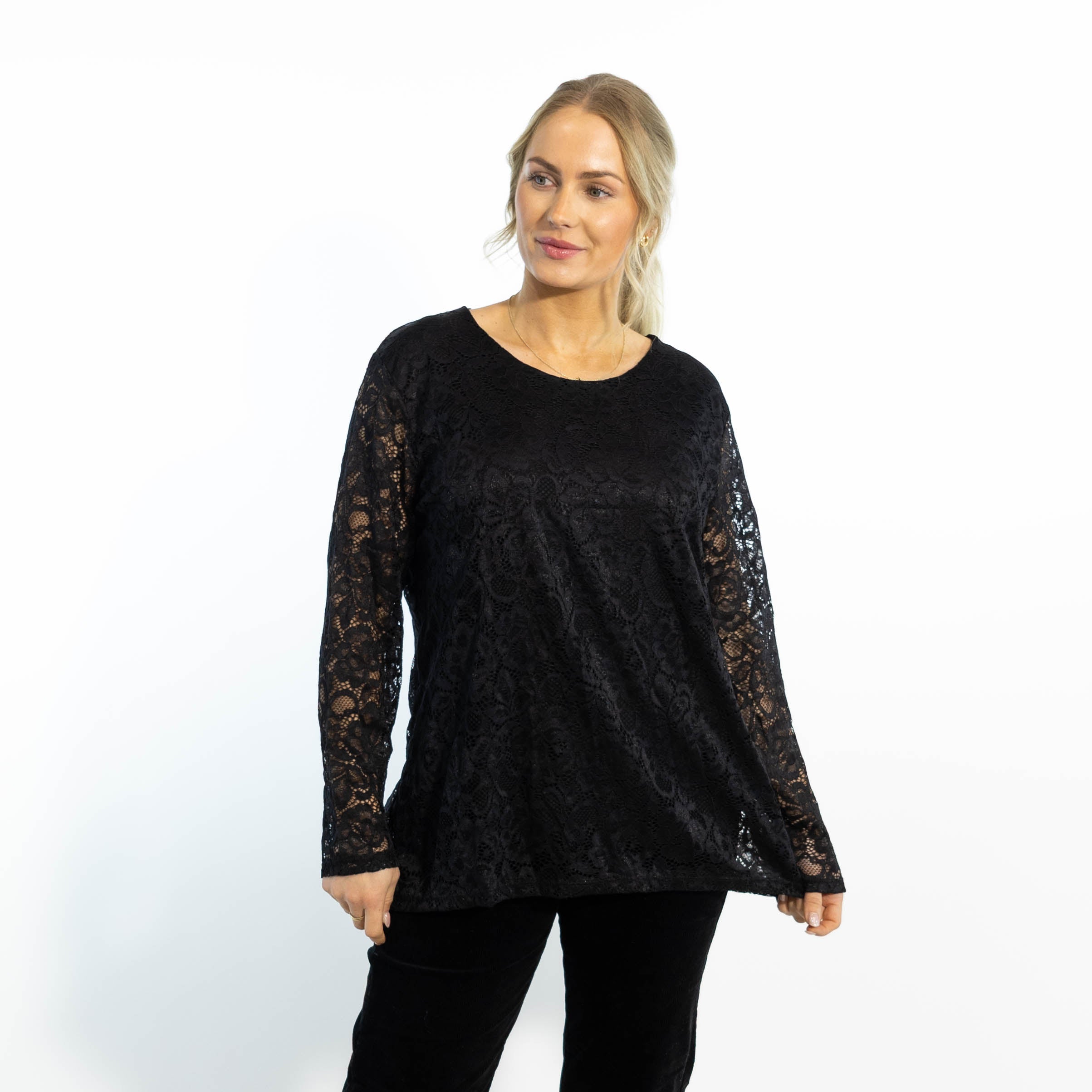 Jasmine chiffon overdel, Sort