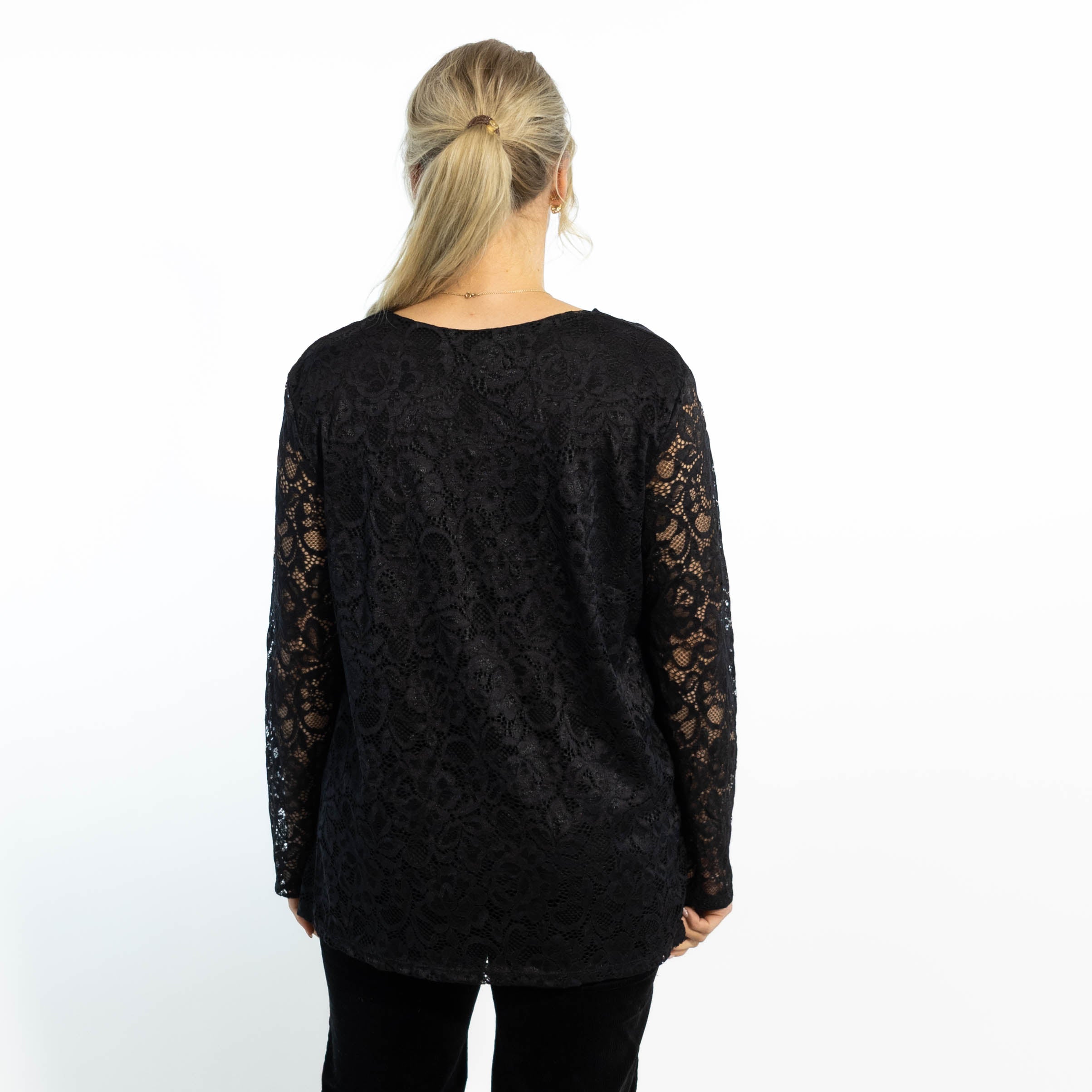 Jasmine chiffon overdel, Sort