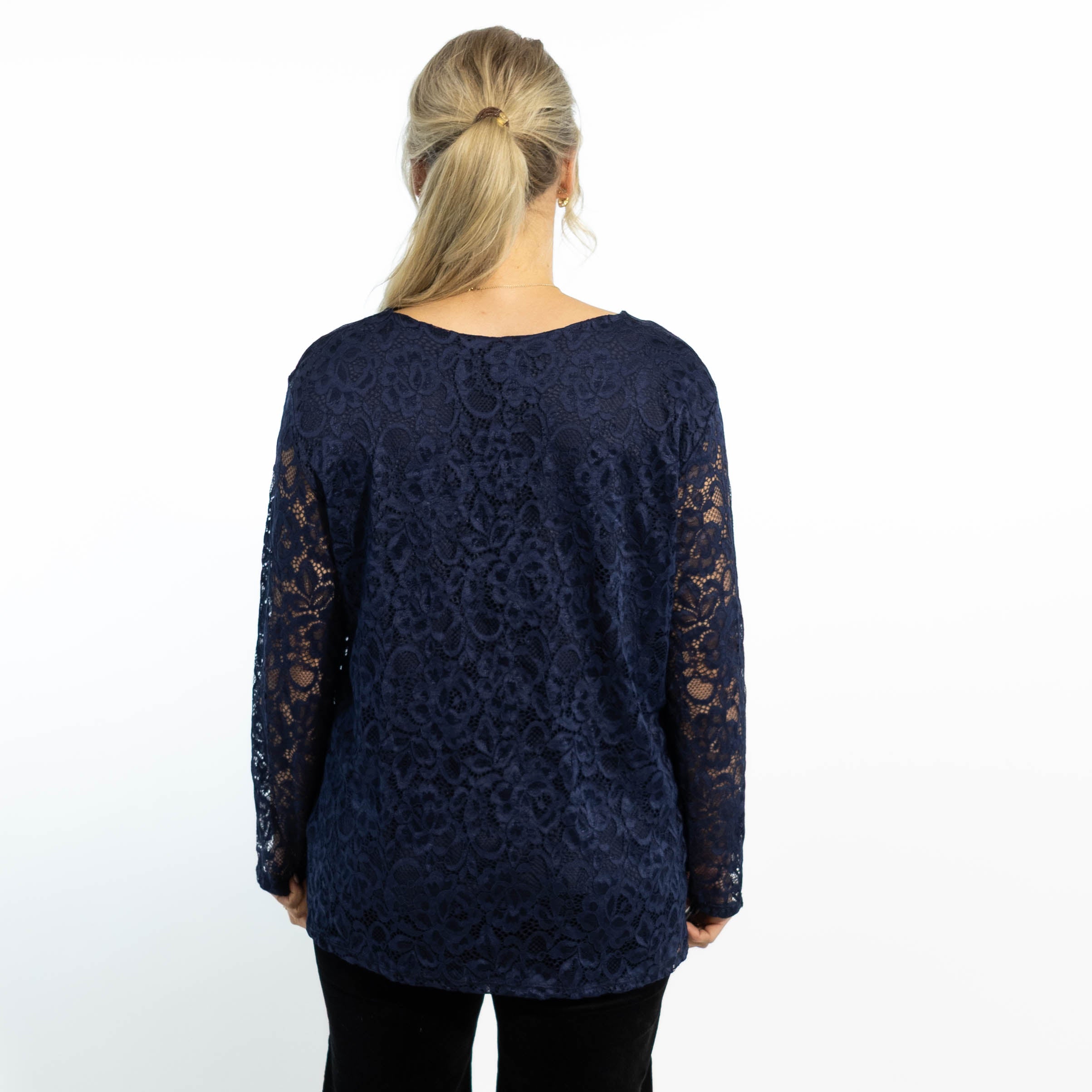 Jasmine chiffon overdel, Navy