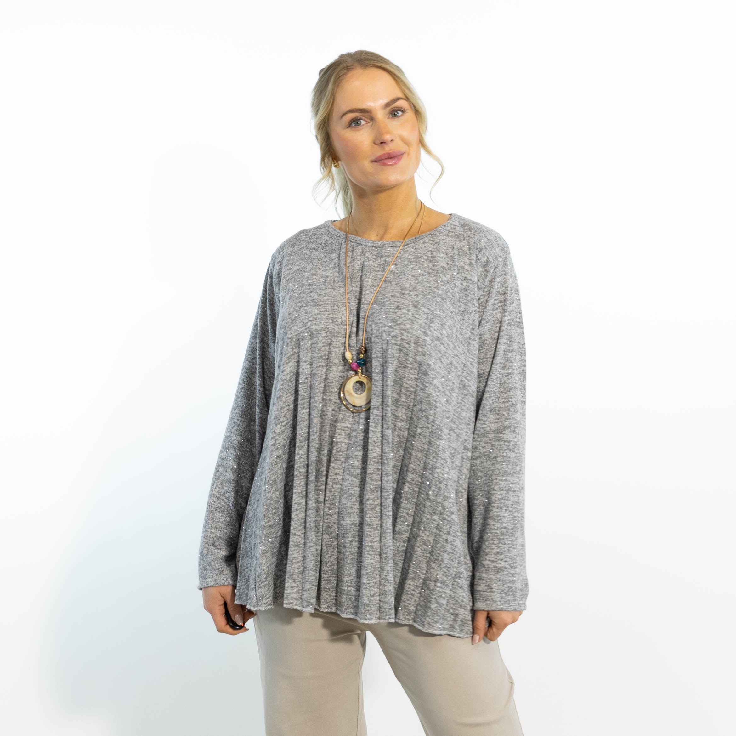 Nora overdel m. kæde, Grå