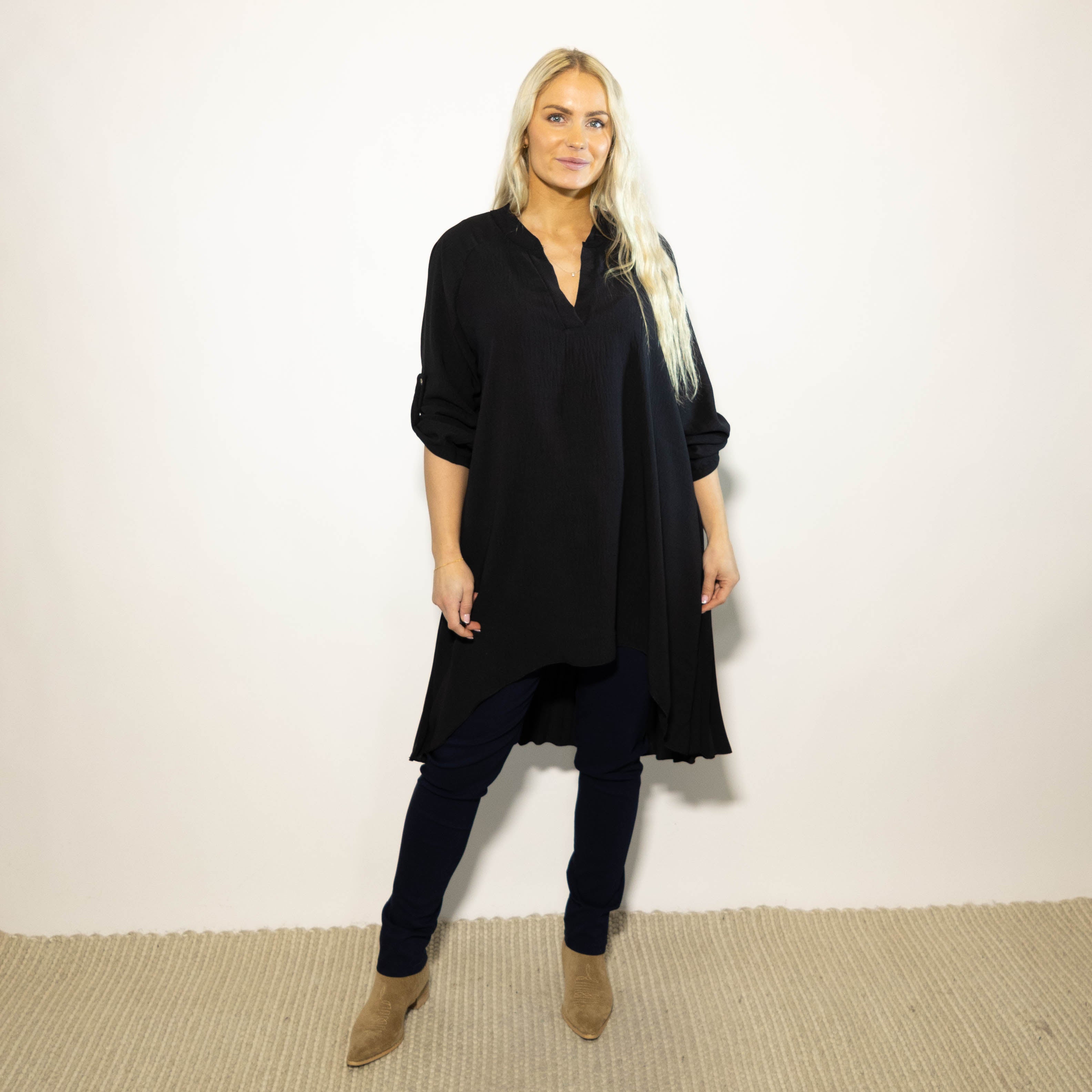 Derry skjorte tunika, Sort