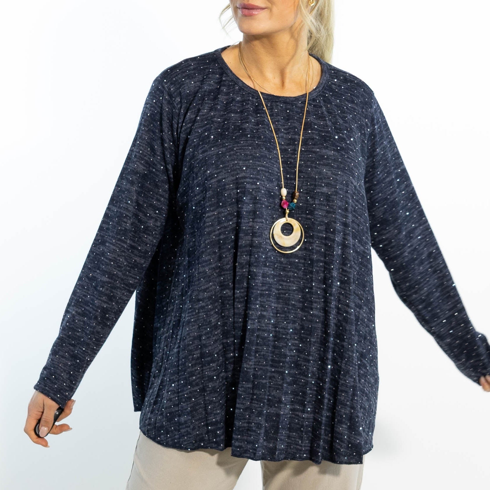 Nora overdel m. kæde, Navy