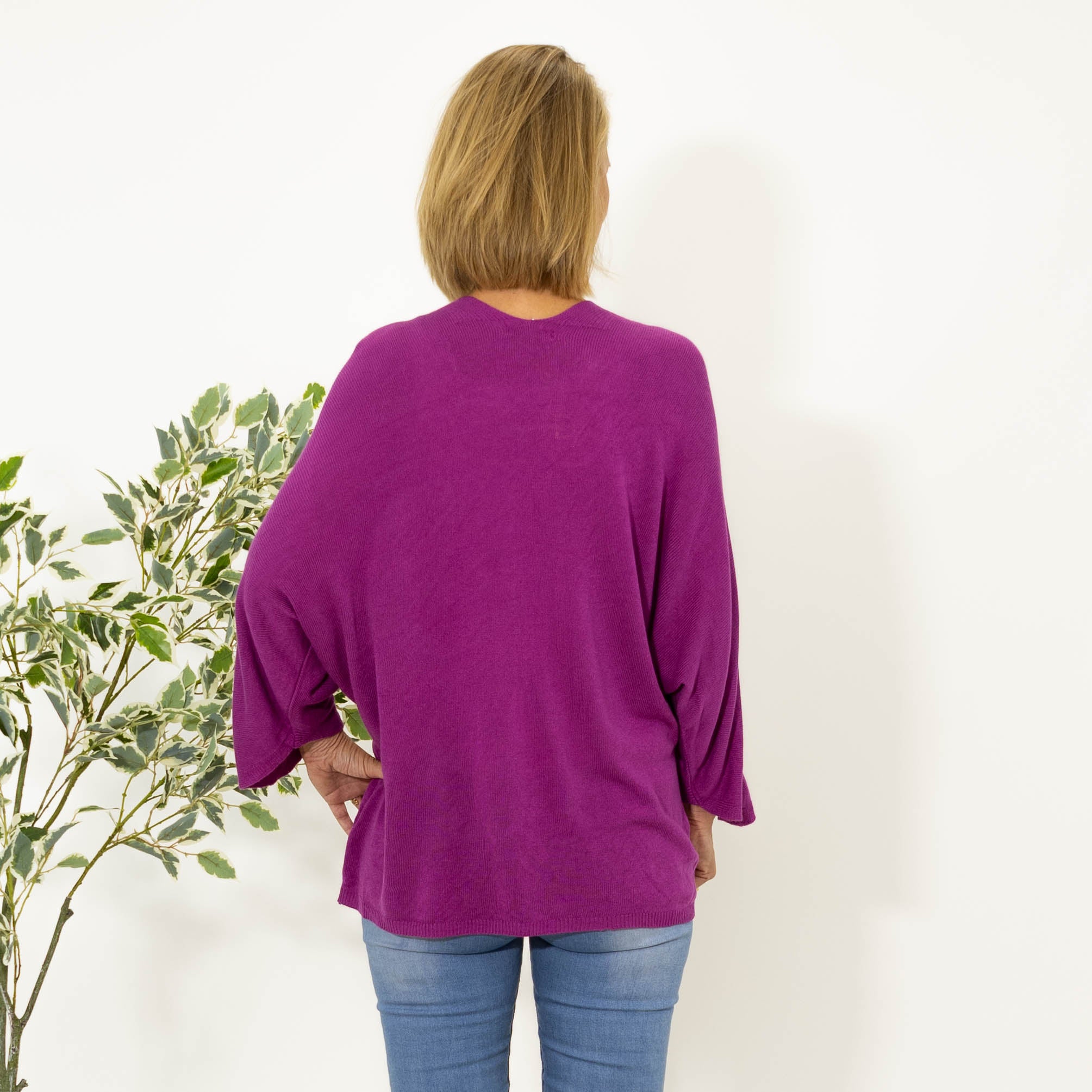 Donna strik cardigan, Lilla
