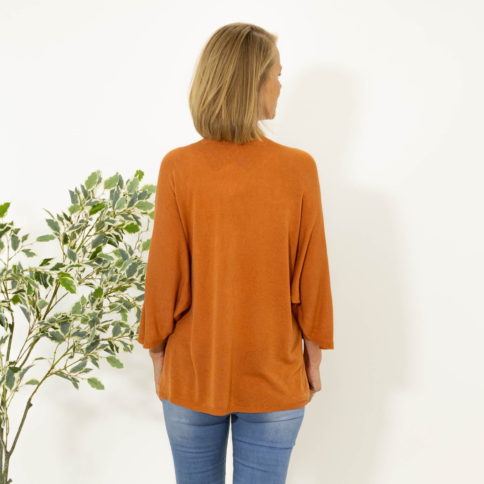 Donna strik cardigan, Rust