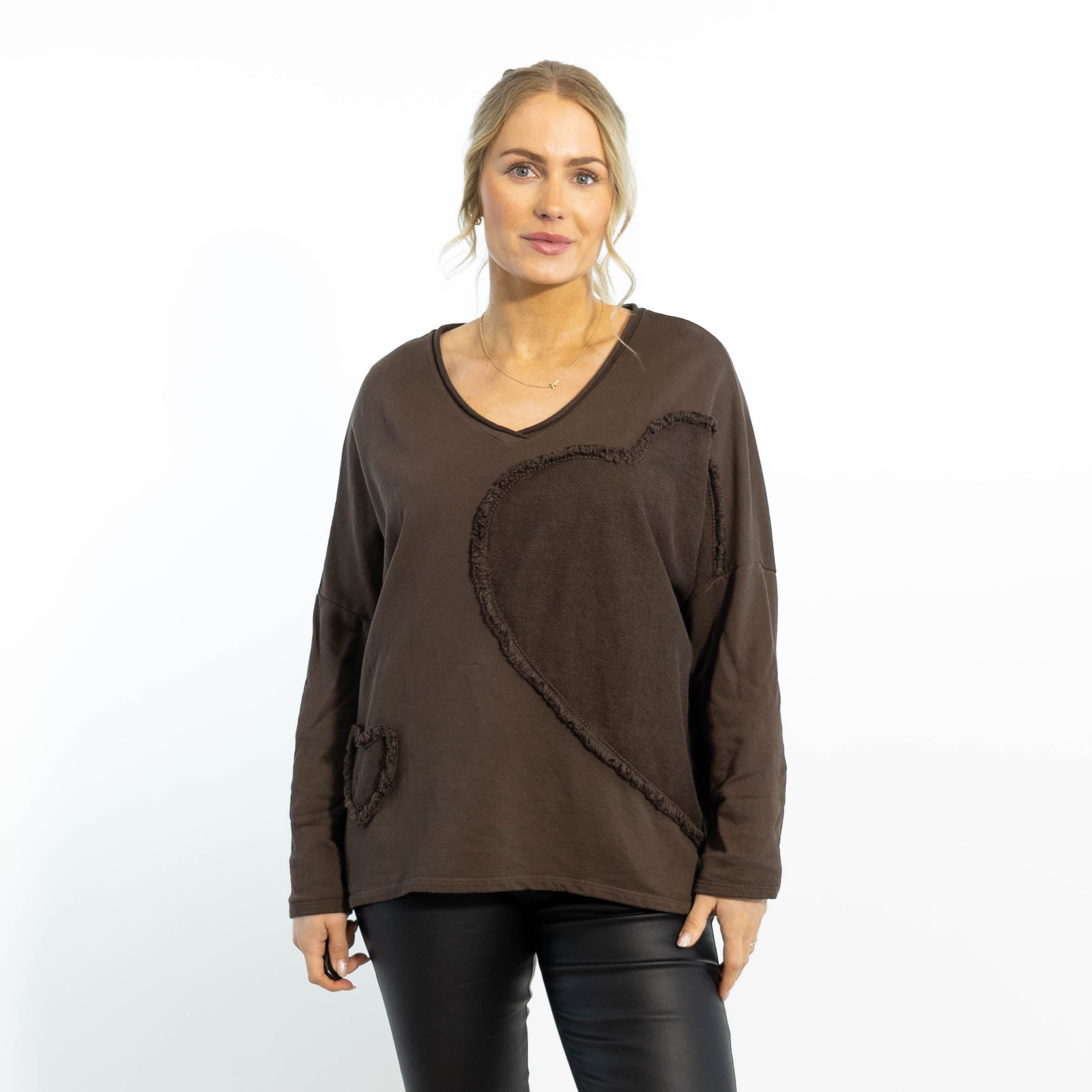 Georgia bomulds sweatshirt, Choko