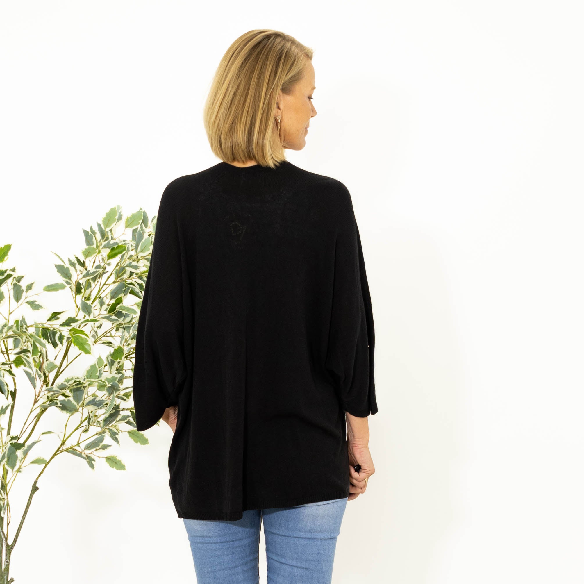 Donna strik cardigan, Sort