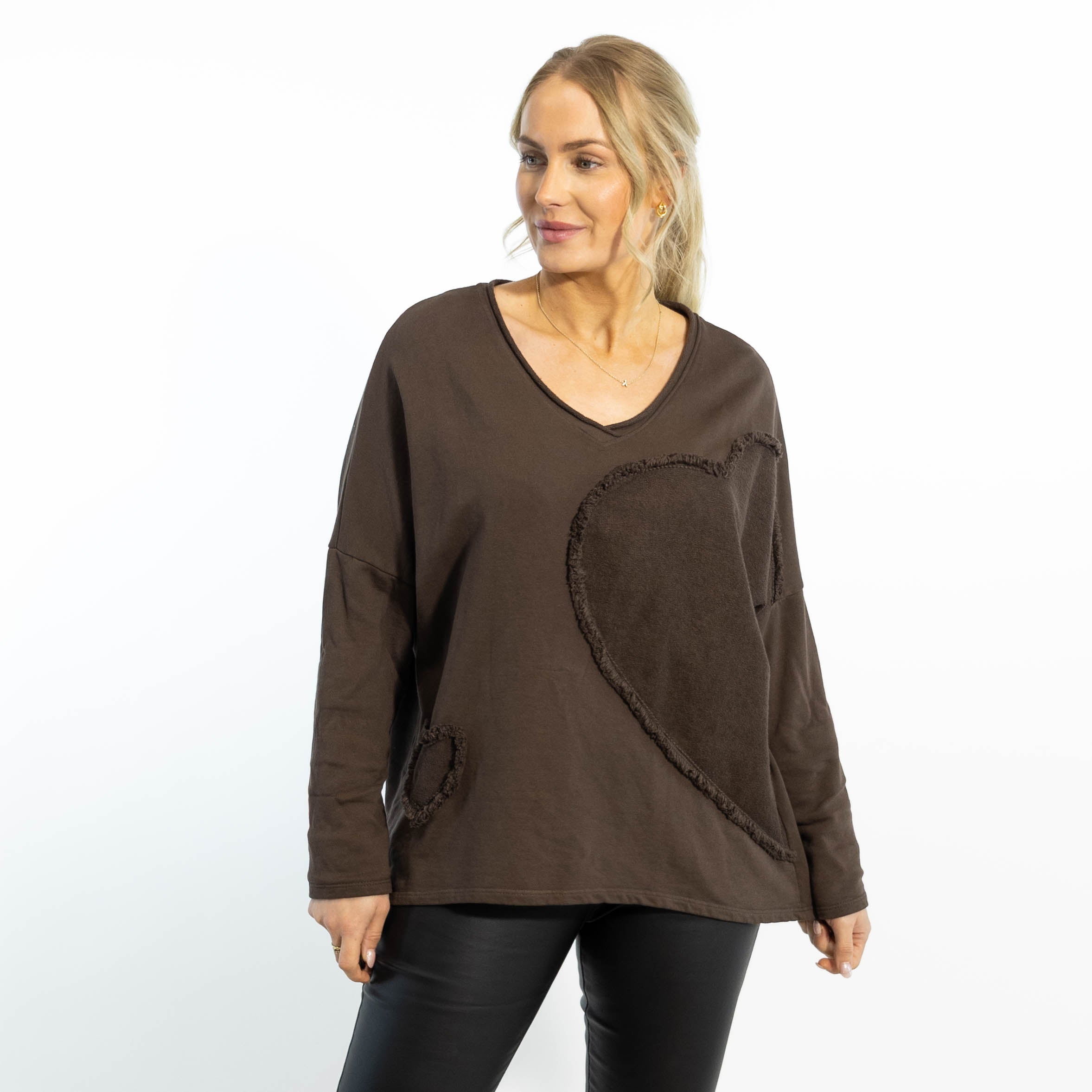 Georgia bomulds sweatshirt, Choko