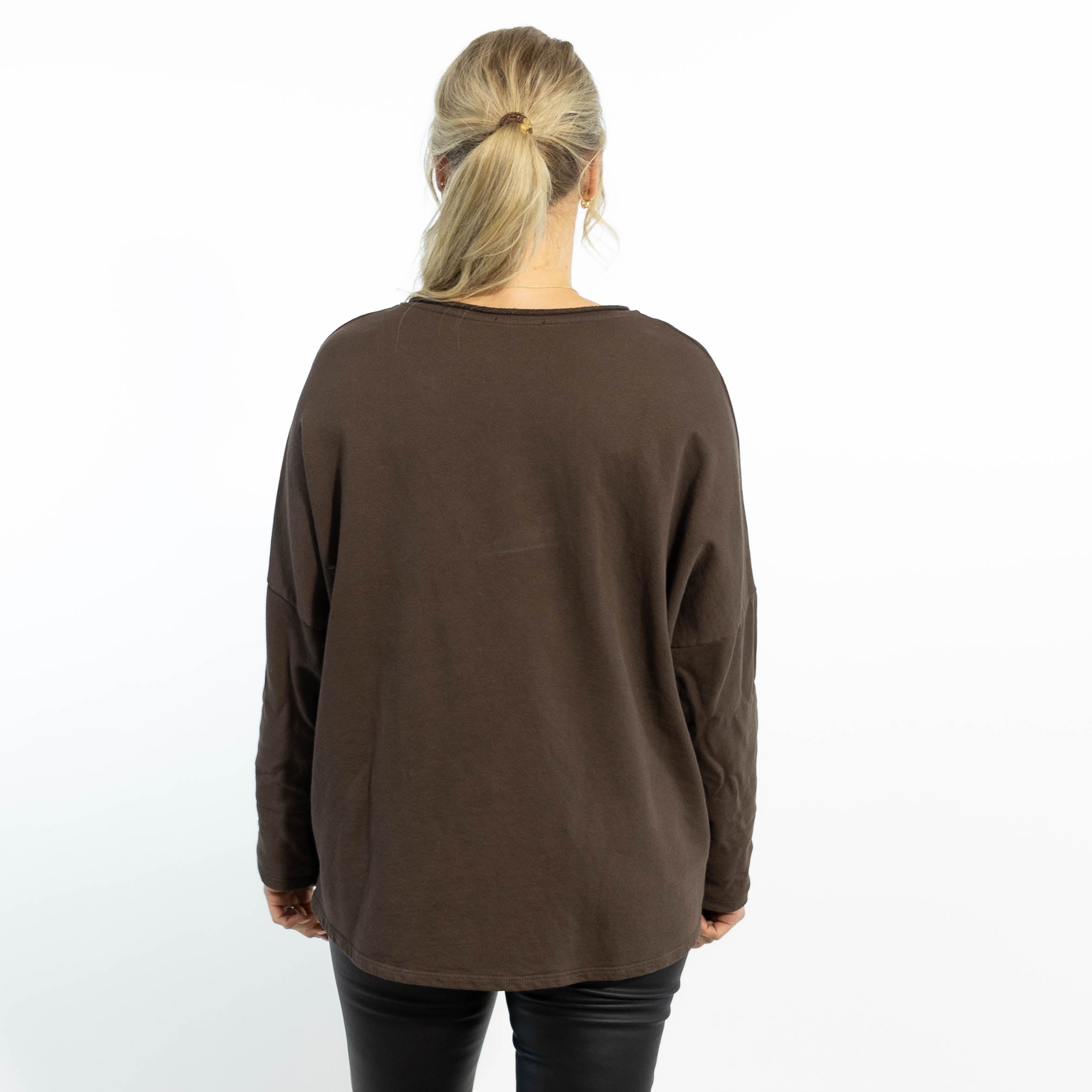 Georgia bomulds sweatshirt, Choko